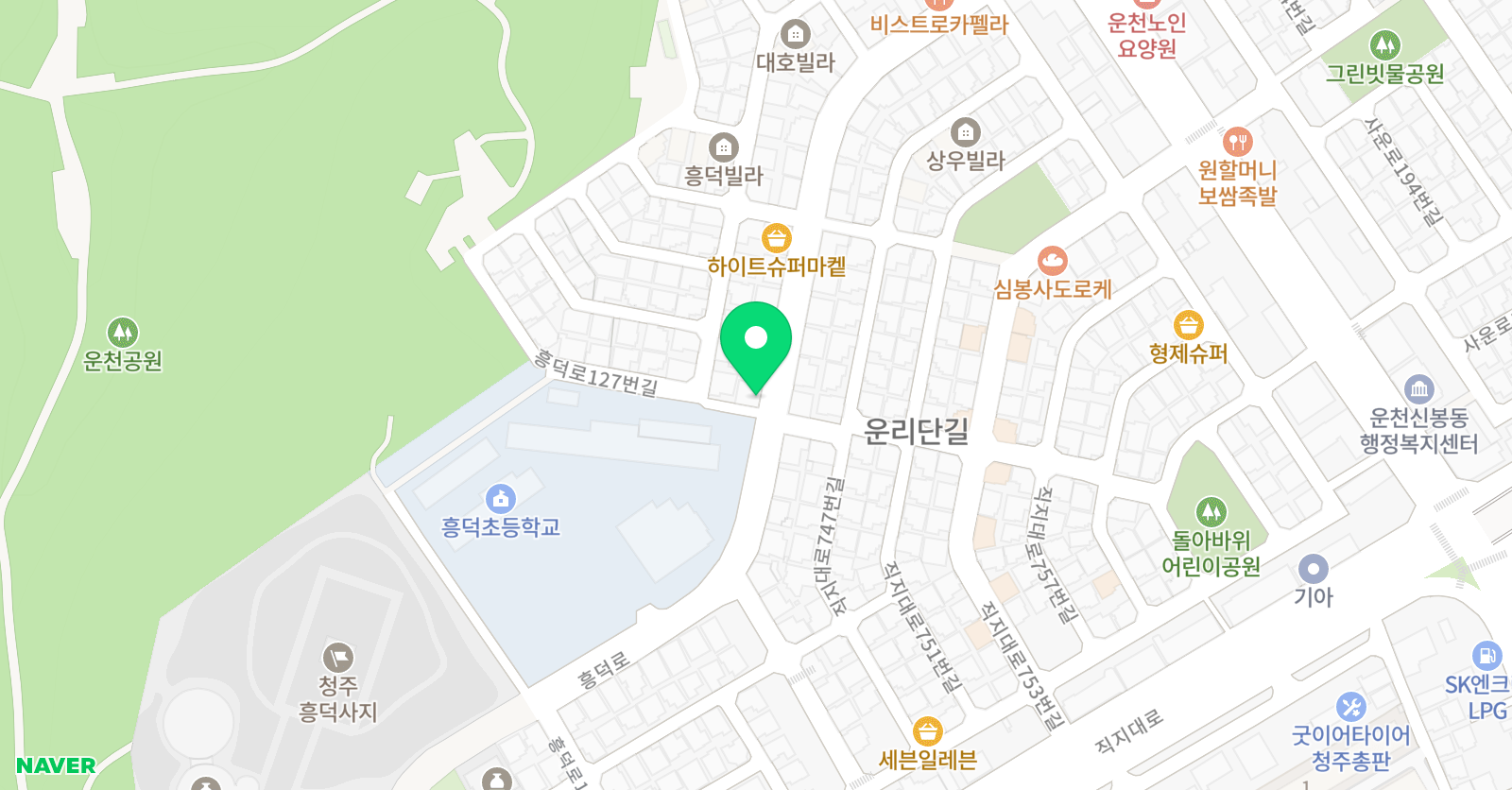 흥덕 피아노학원 위치