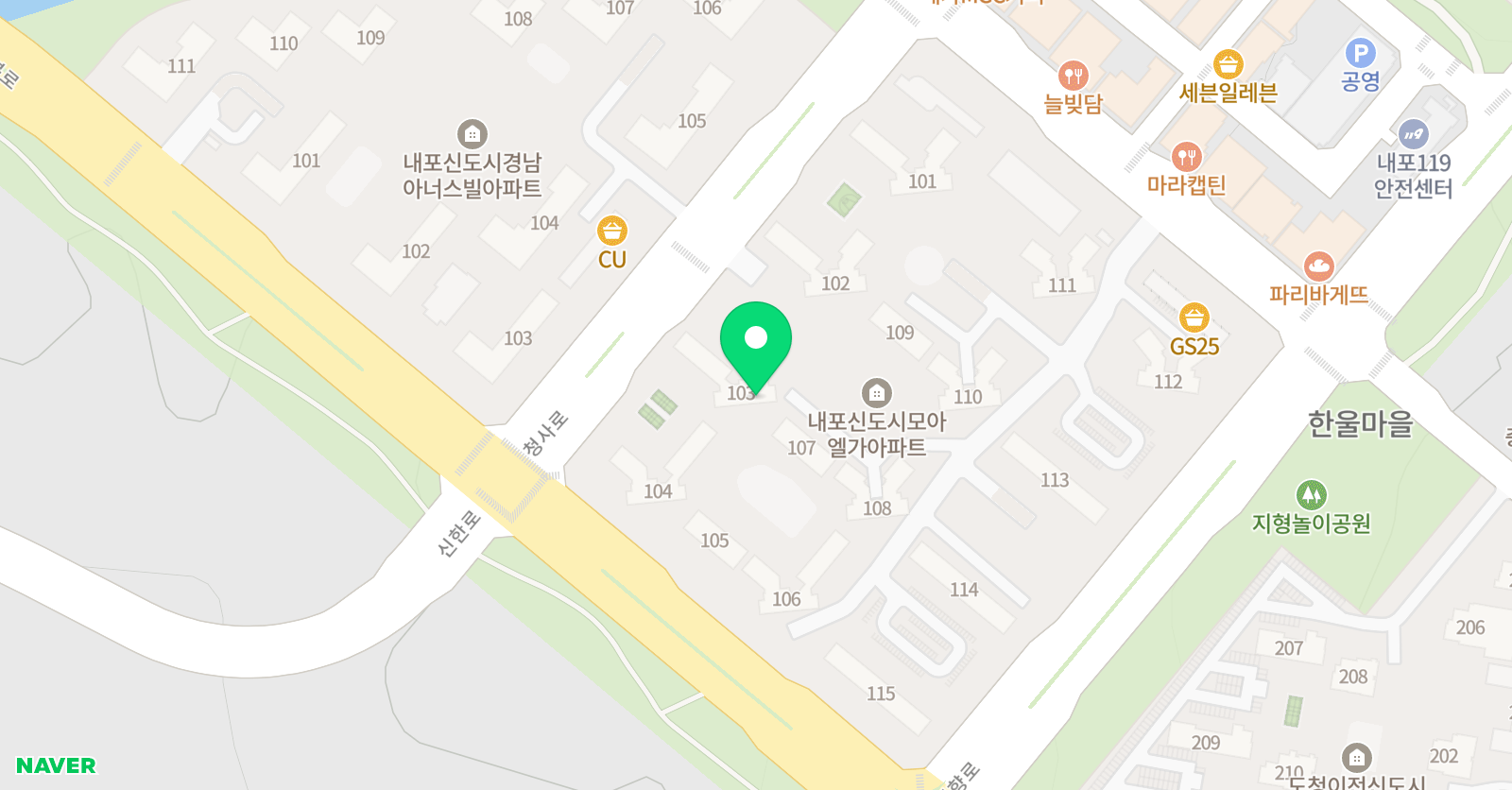 내포한쌤팩토사고력수학 위치