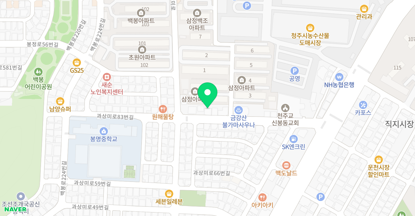 서정 영어수학학원 위치