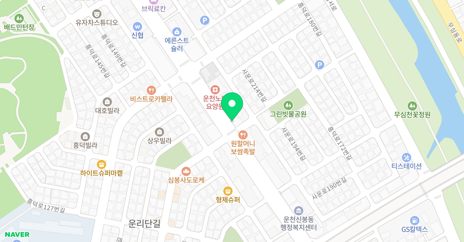 GnB 어학원 운천캠퍼스 위치