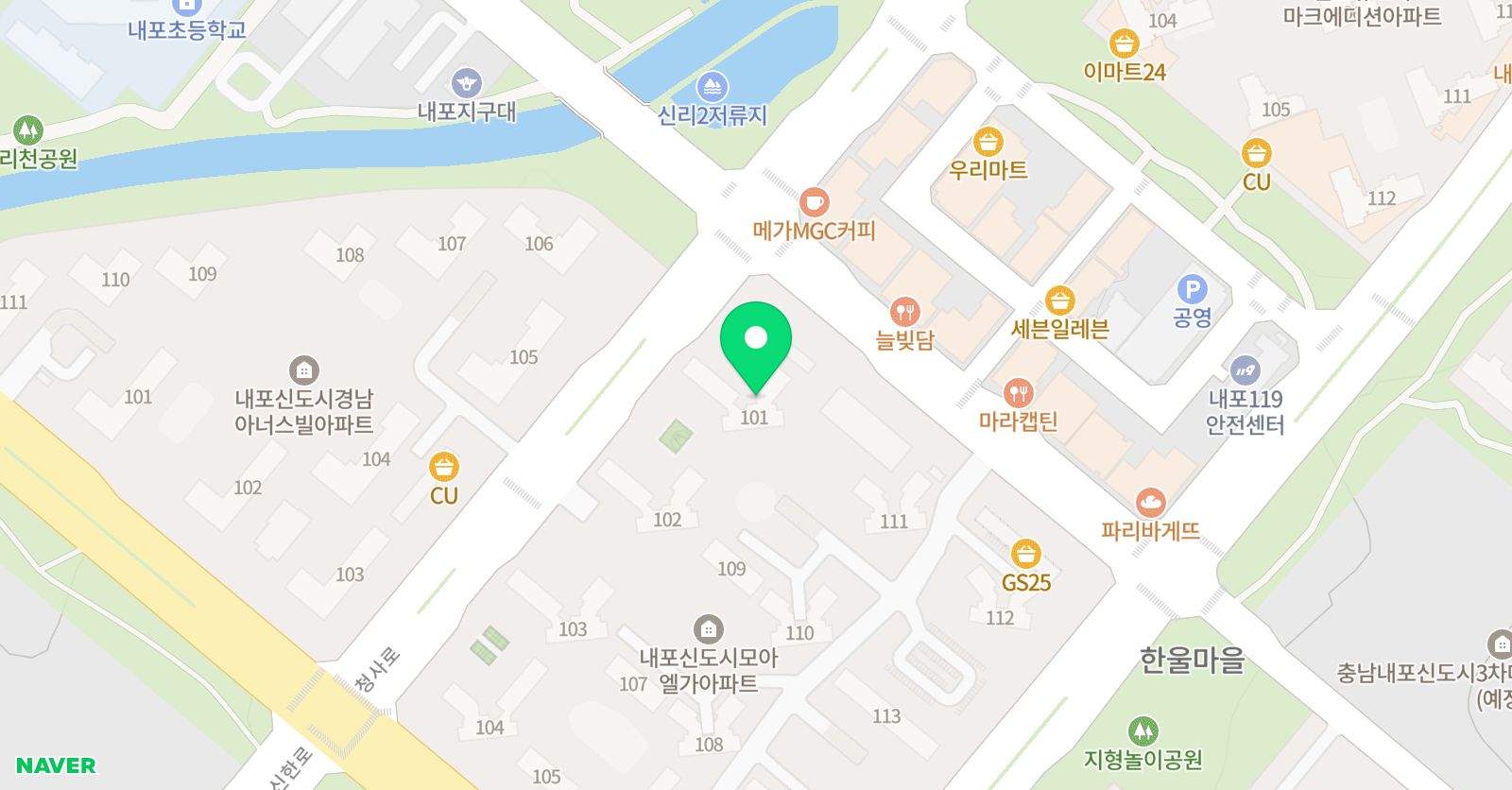 생각나무홈스쿨 위치