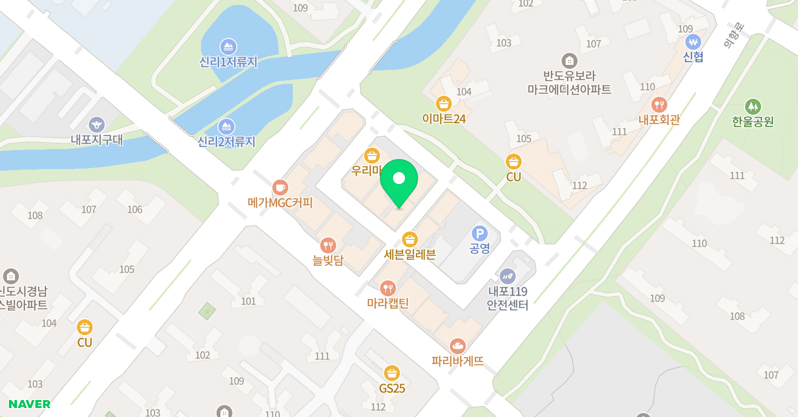 내포 아이비그린 영어국어독서논술 학원 위치