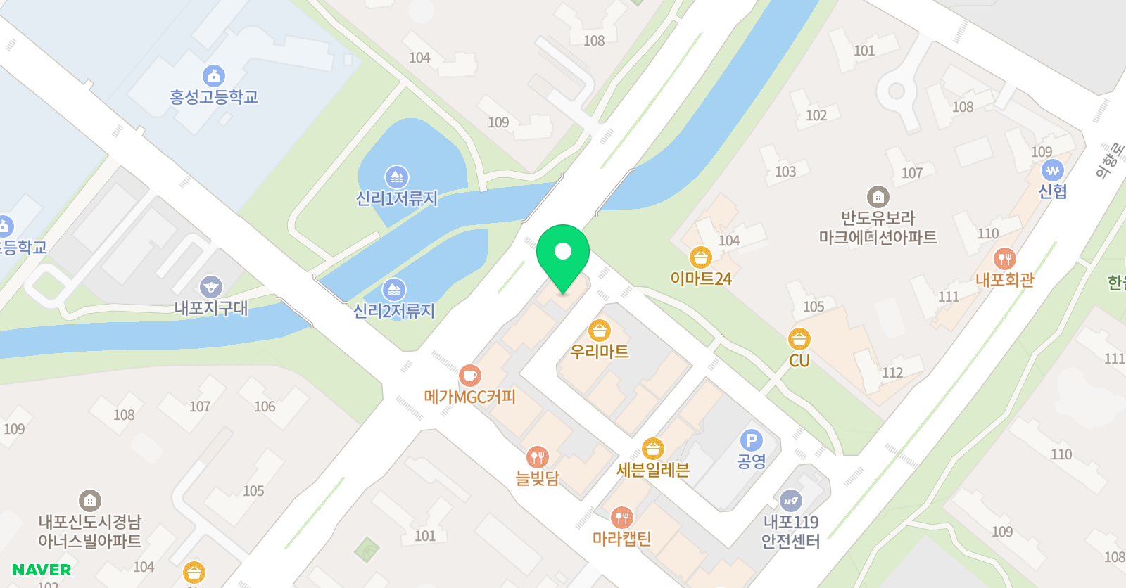 영어의신 학원 위치