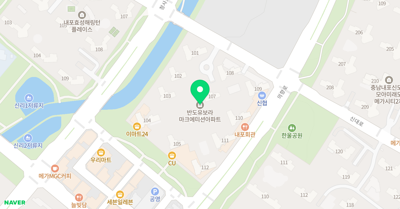 드로잉아트내포미술학원 위치