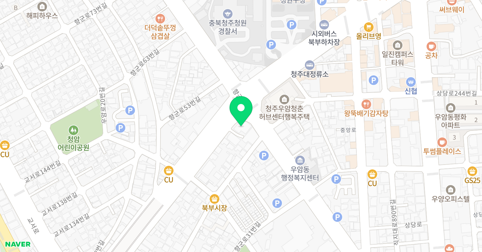 스핀애니 미술학원 청주캠퍼스 위치