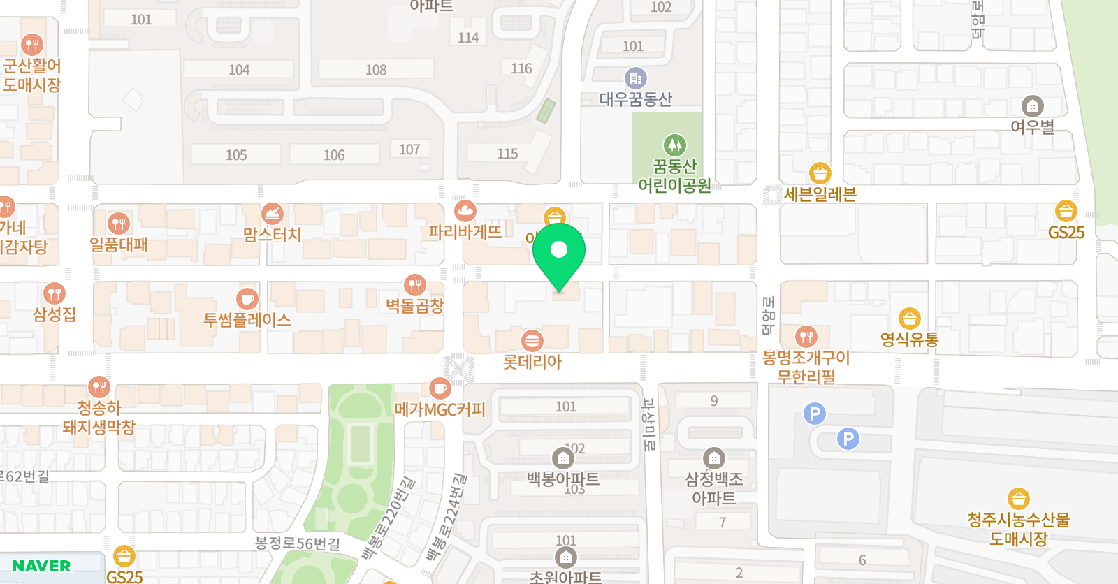 훈샘 학원 위치