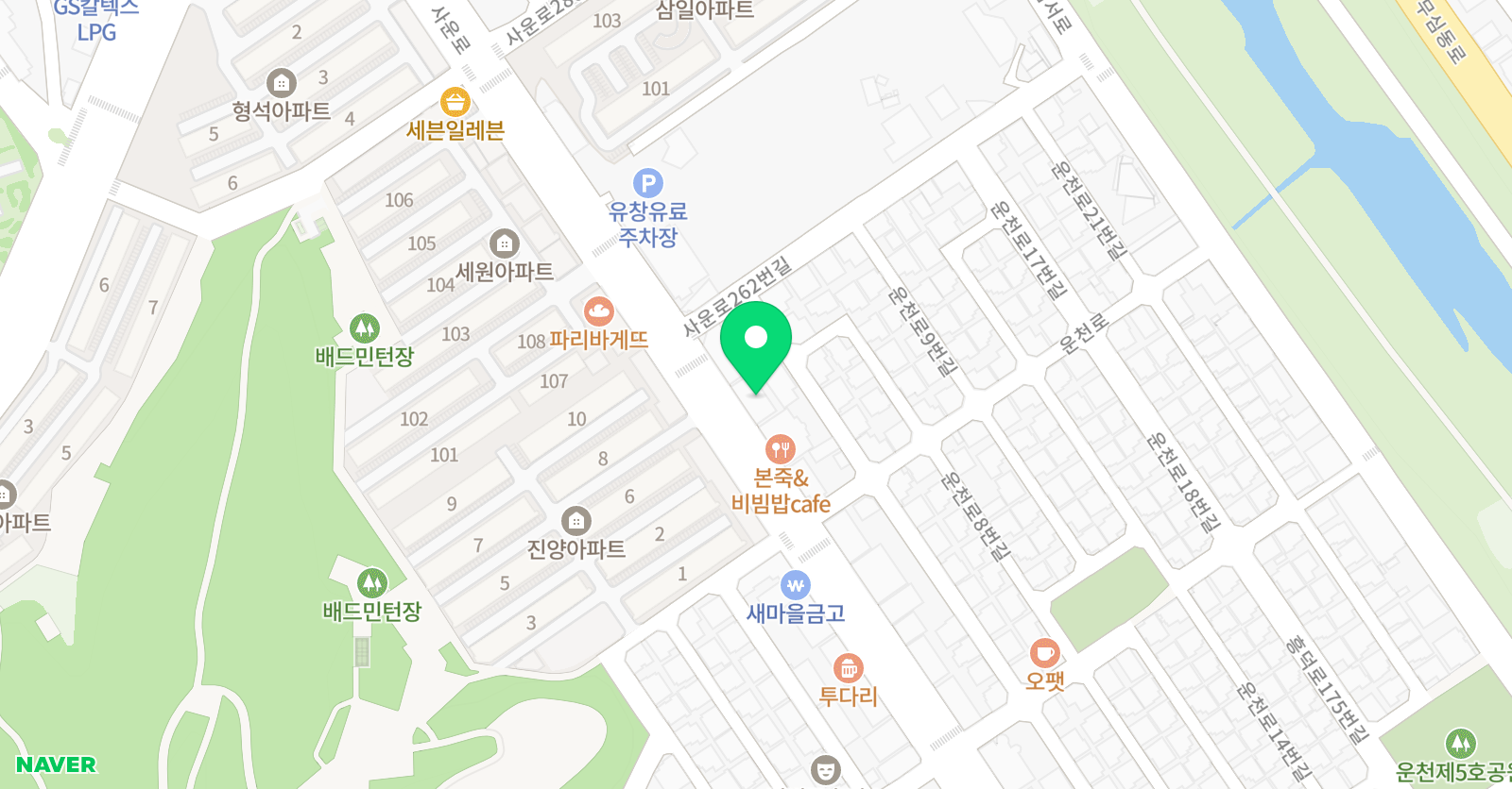 운천 태권도장 위치