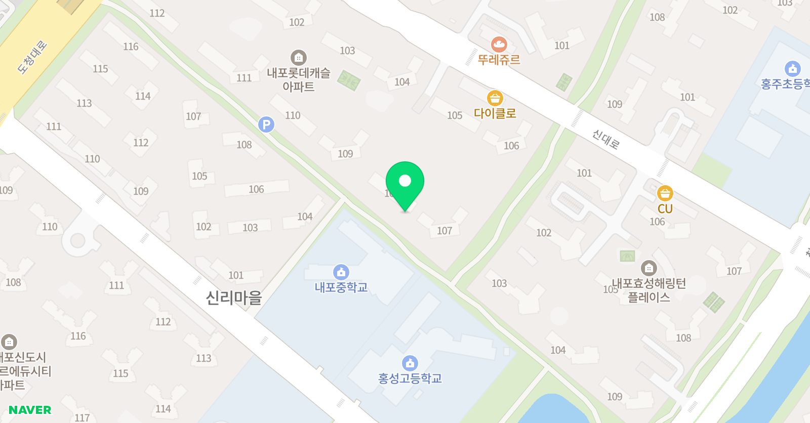 푸르넷공부방 내포롯데 위치