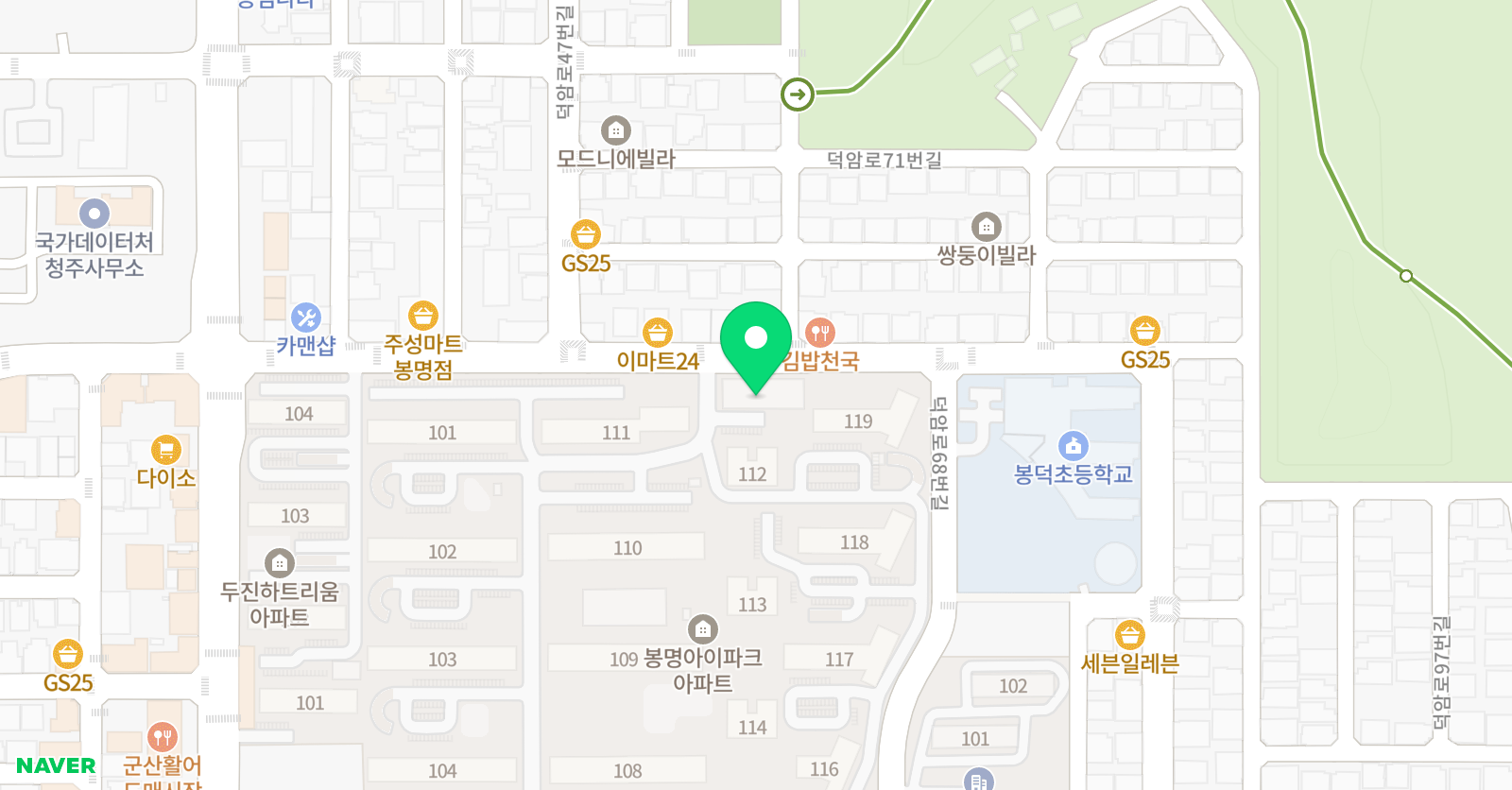 푸르넷 리더스 수학영어학원 위치