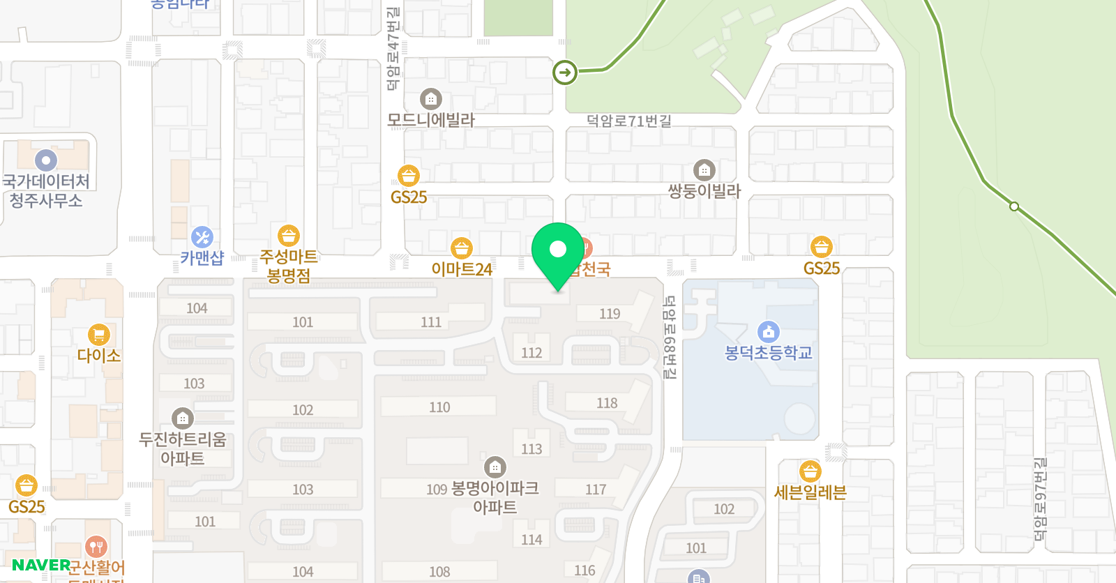 뮤엠영어 봉명 영어교습소 위치