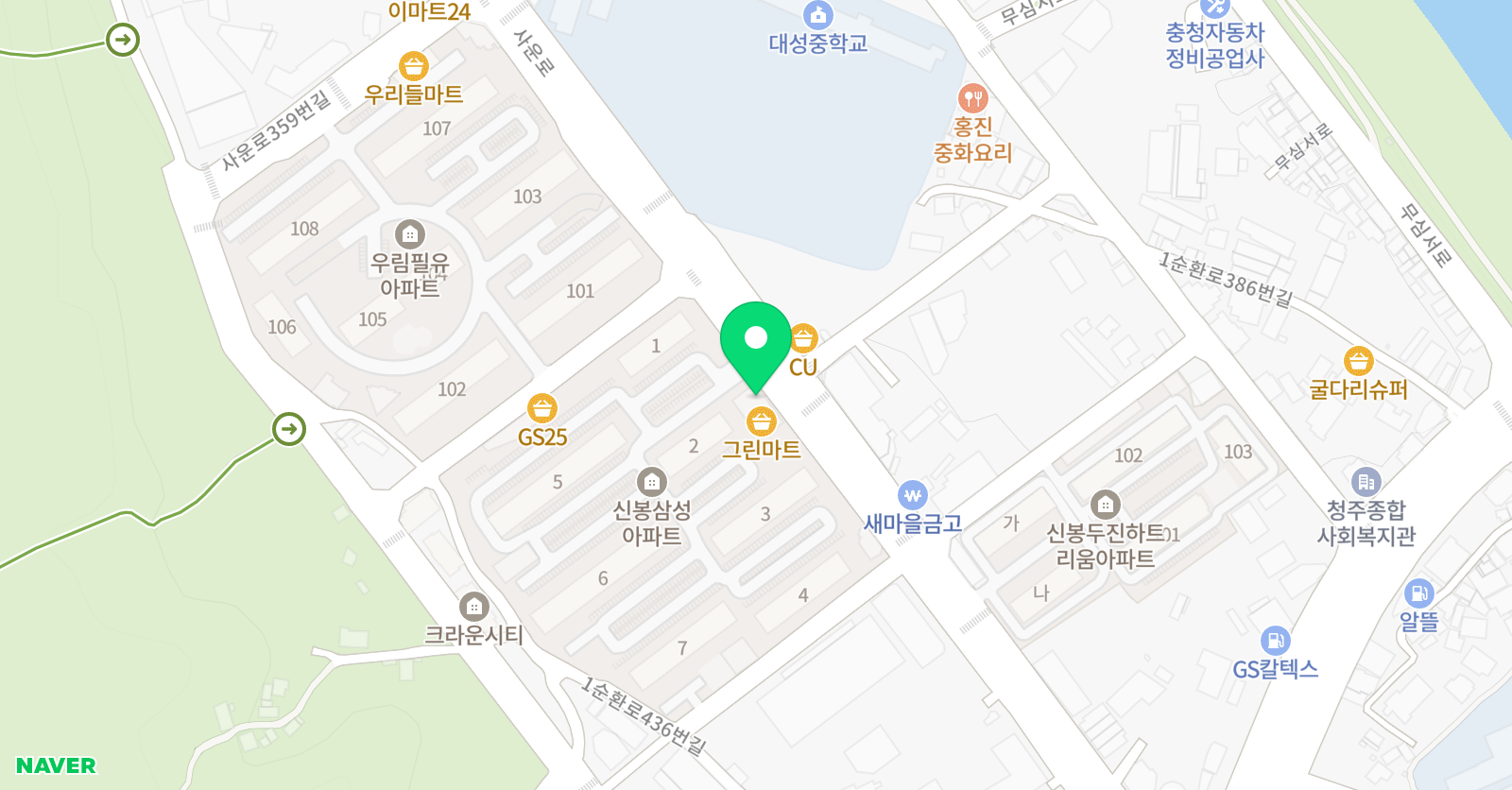책통클럽 청주 신봉센터 위치