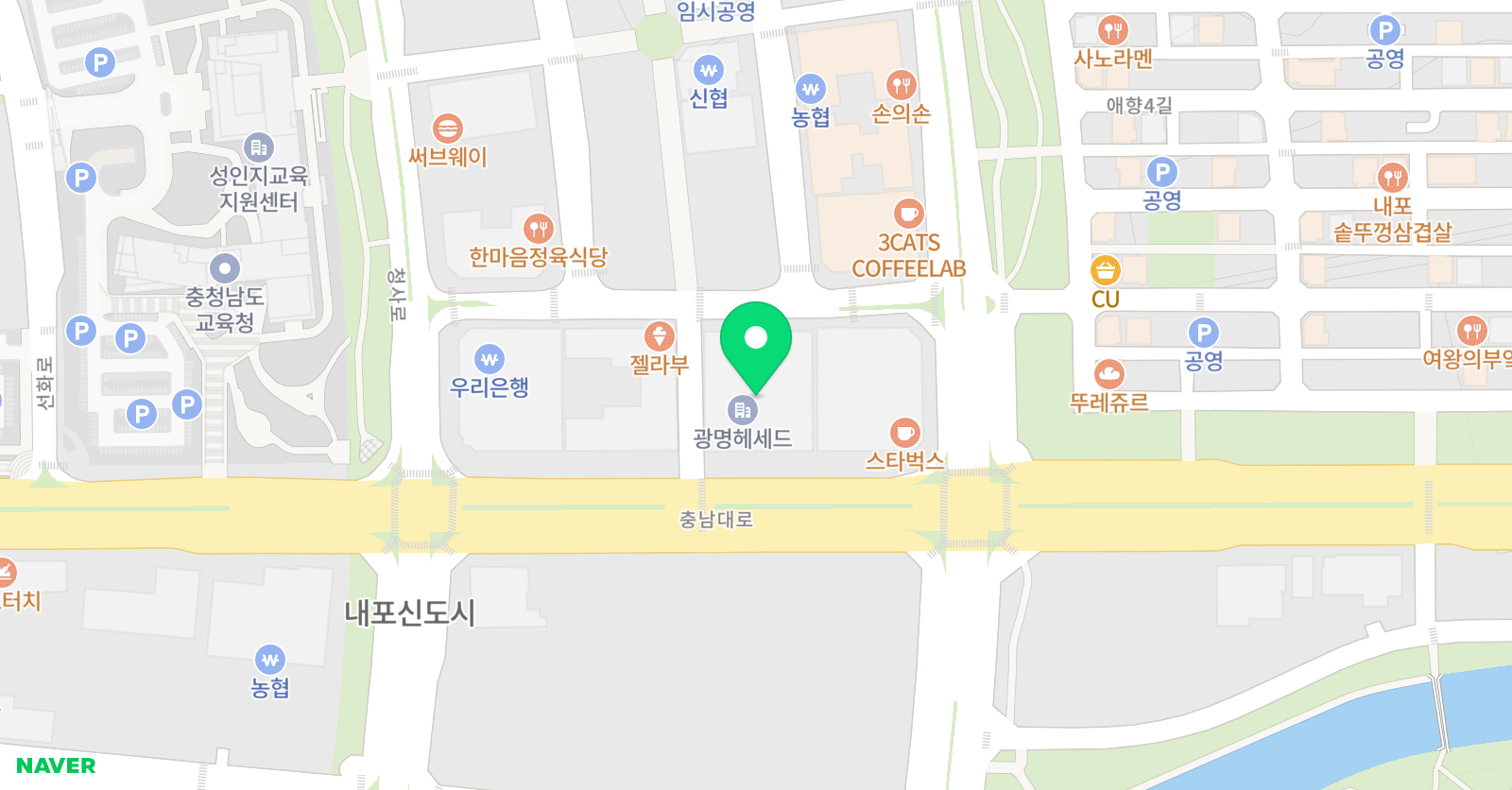 하이파이브 미술학원 내포캠퍼스 위치