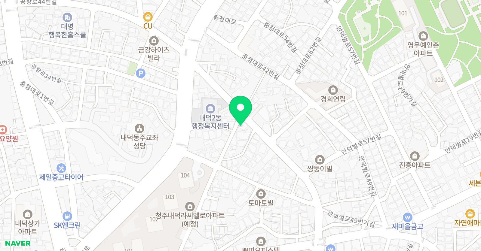 산실 학원 위치