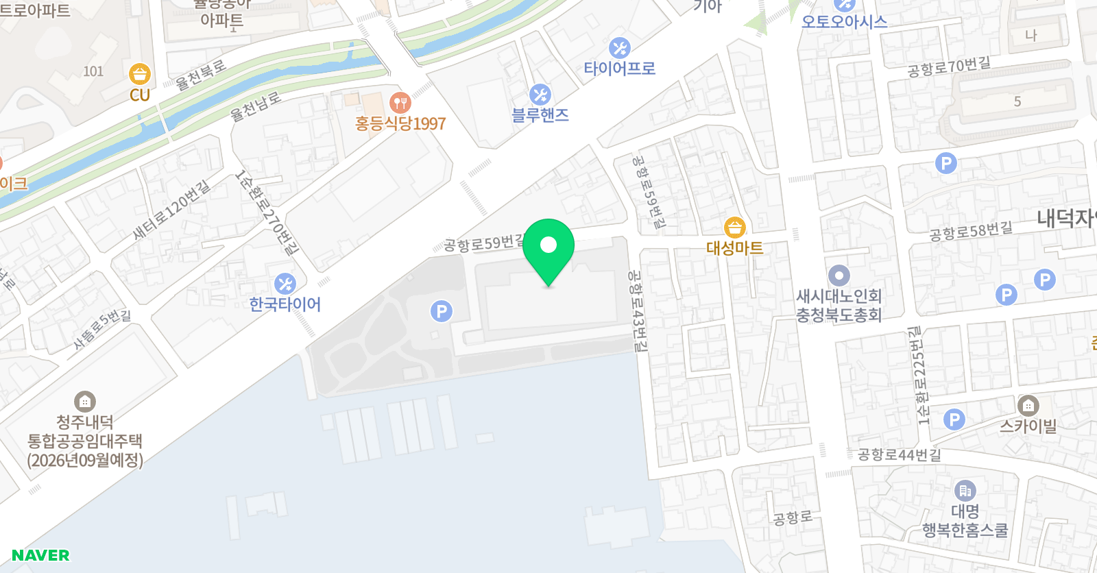 충청북도 학생 수영장 위치