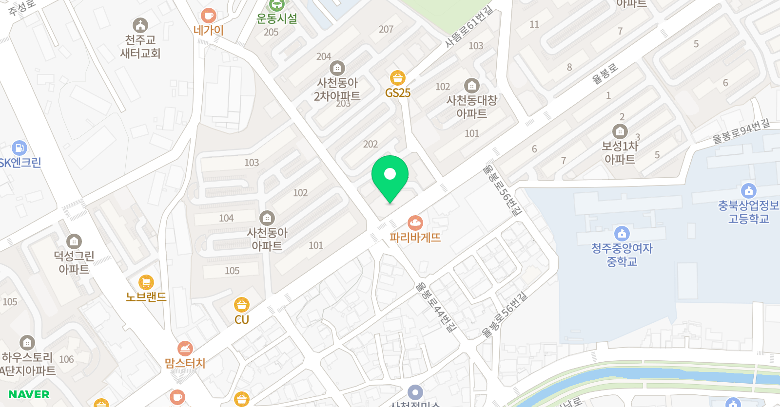 지앤비 영어전문교육 사천캠퍼스 위치