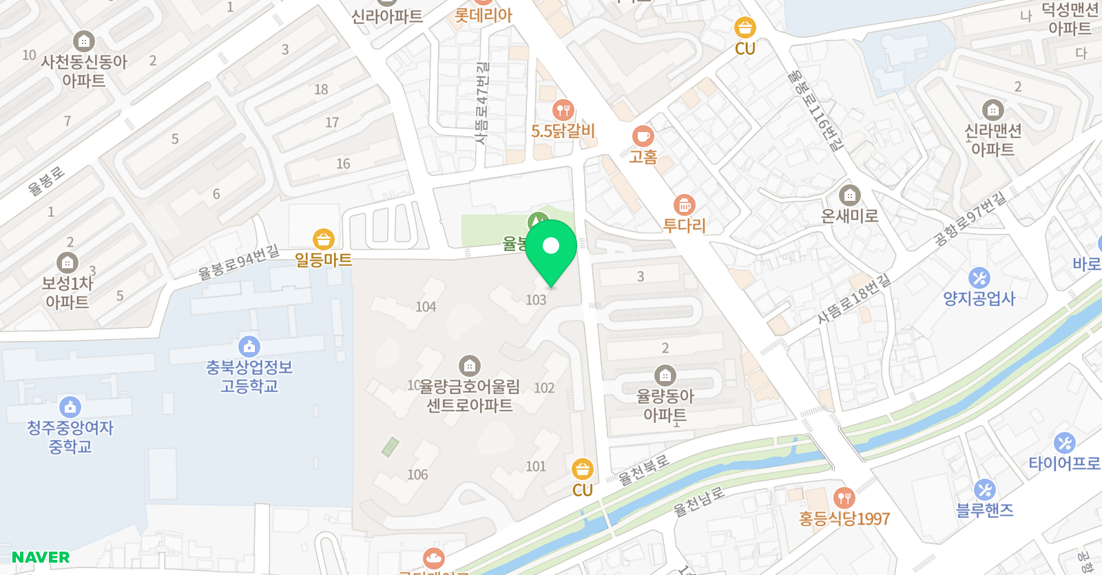 아소비 율량금호어울림점 위치