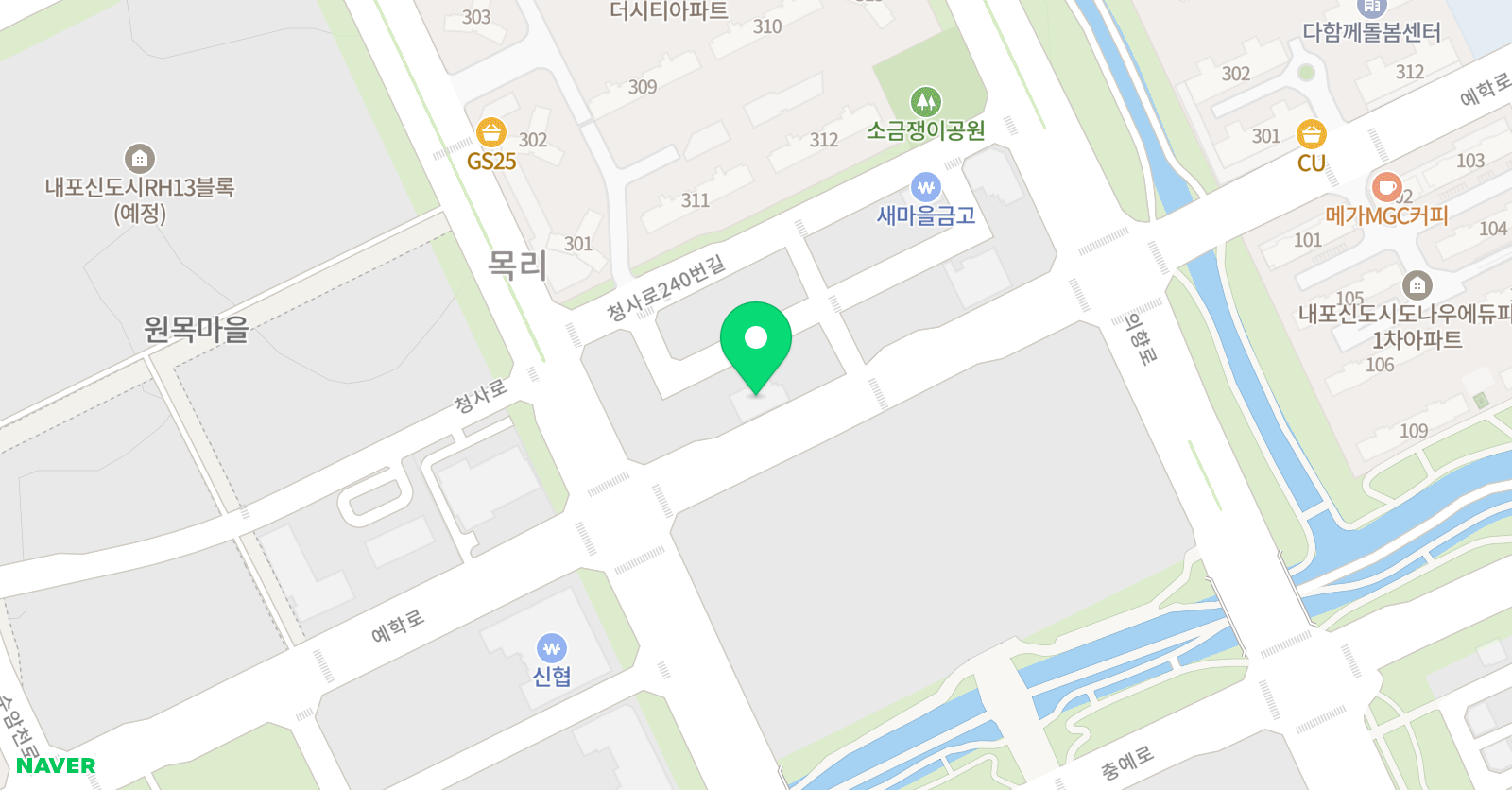 홍예미래인재 학원 위치