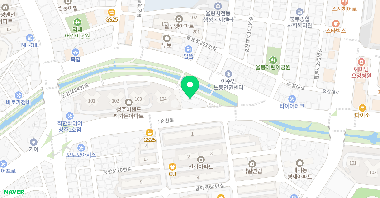 JS키즈스윔 율량내덕2호점 위치