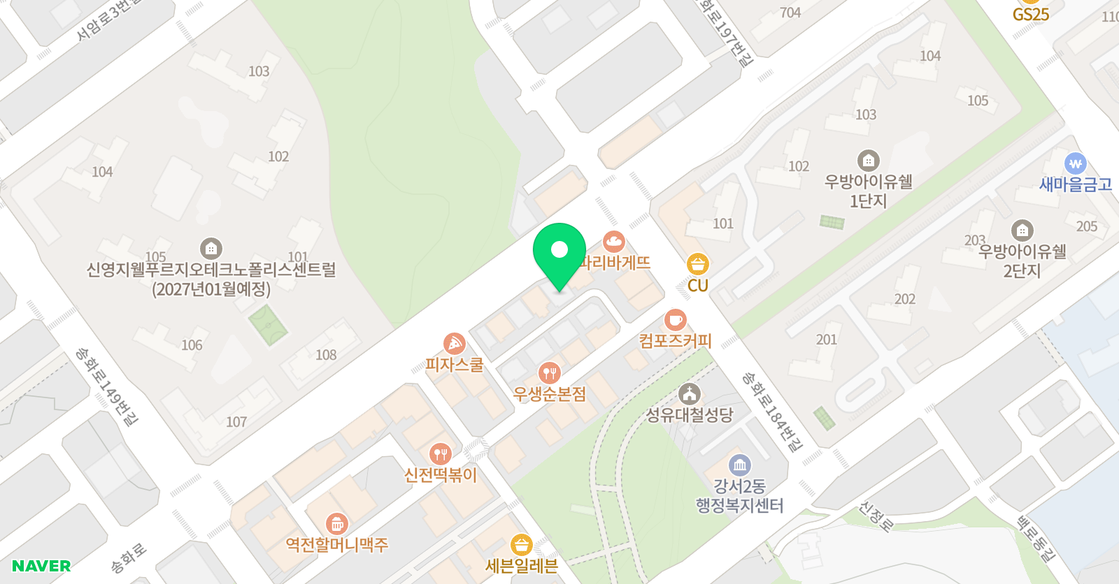 YBM ECC 청주테크노 위치