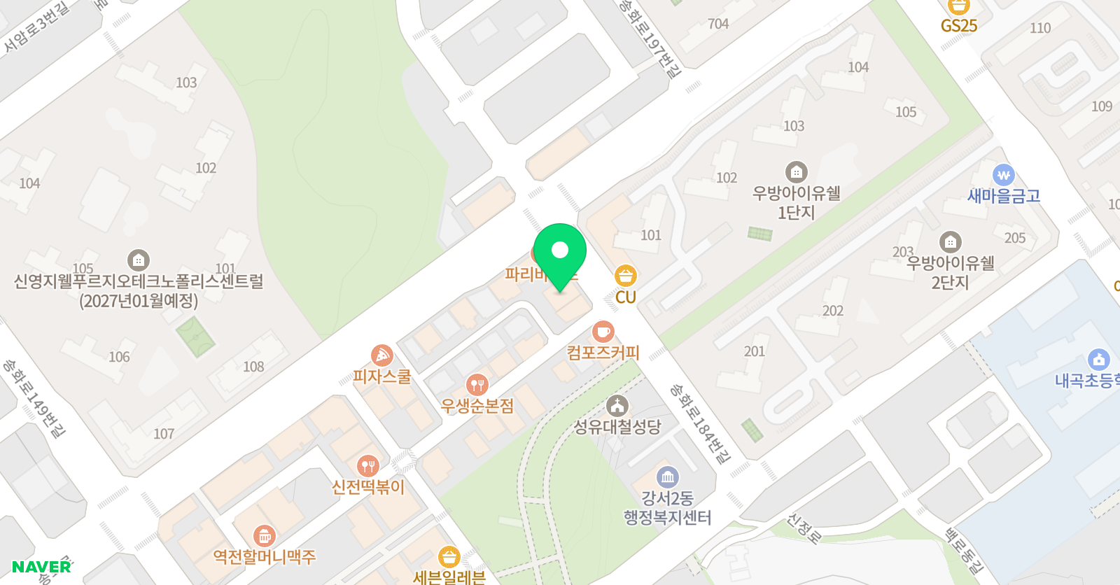 책나무 테크노점 위치