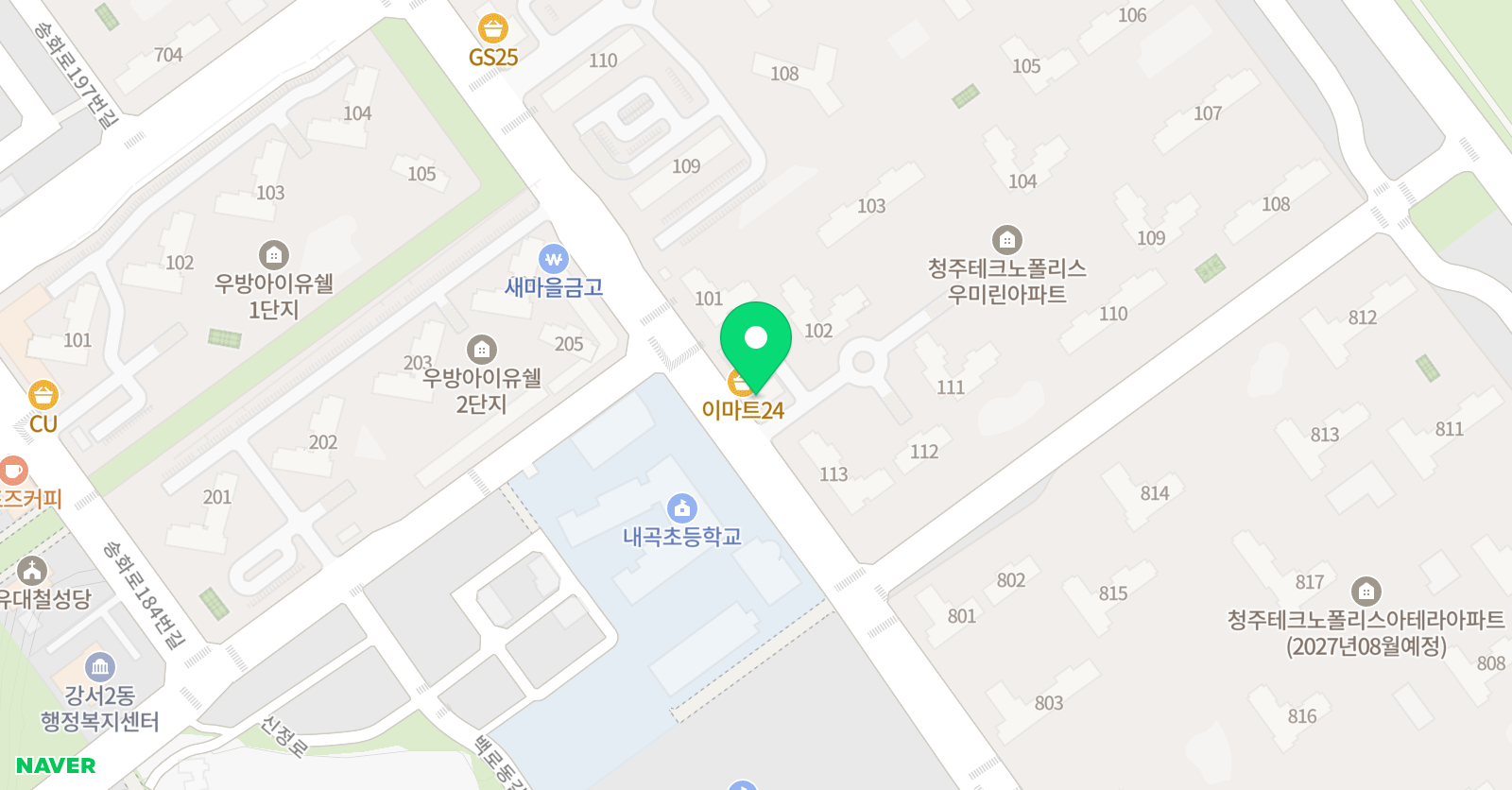 윤선생우리집앞 영어교실 청주테크노점 위치