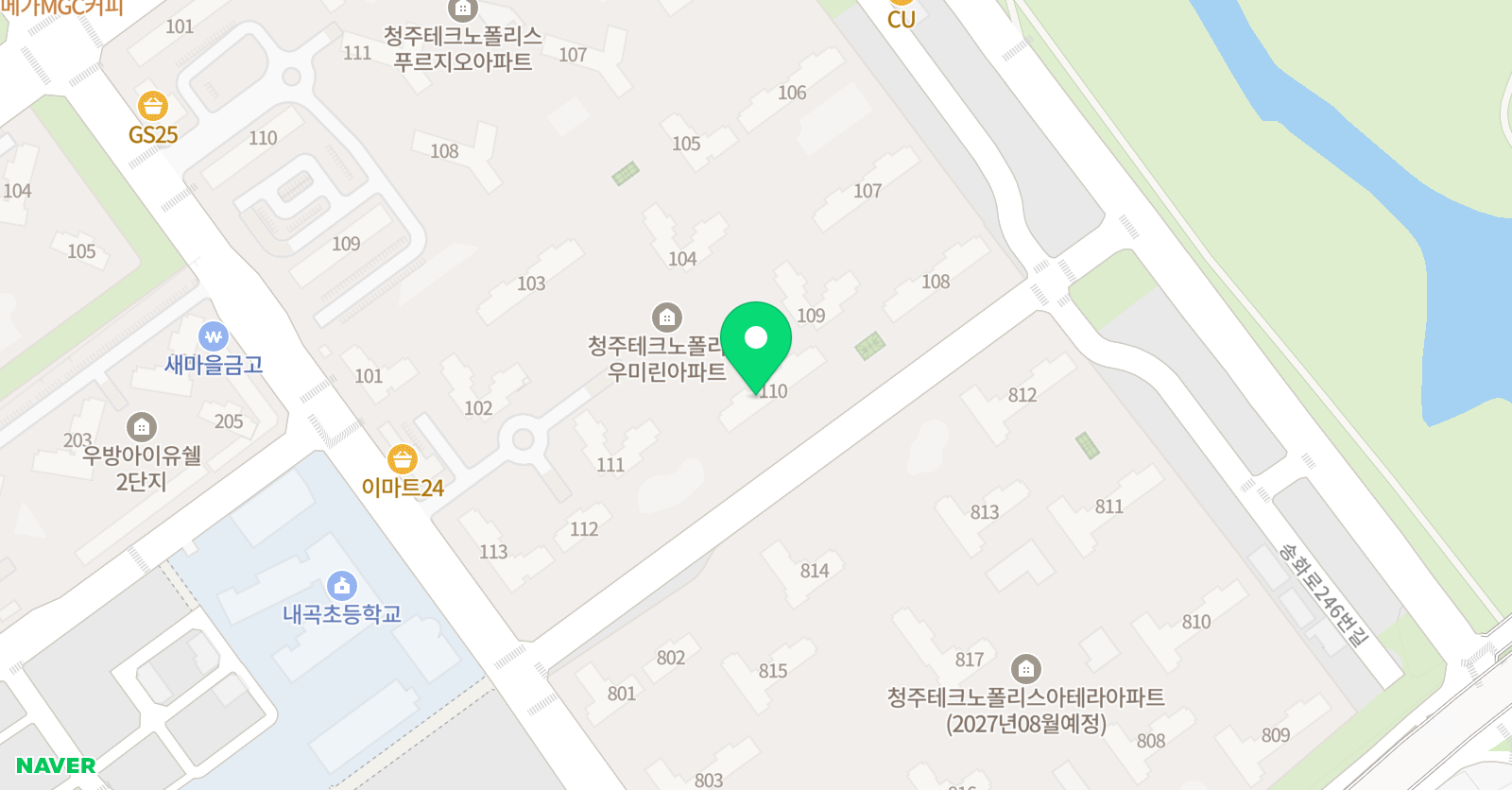 아소비 청주 송절우미린점 위치