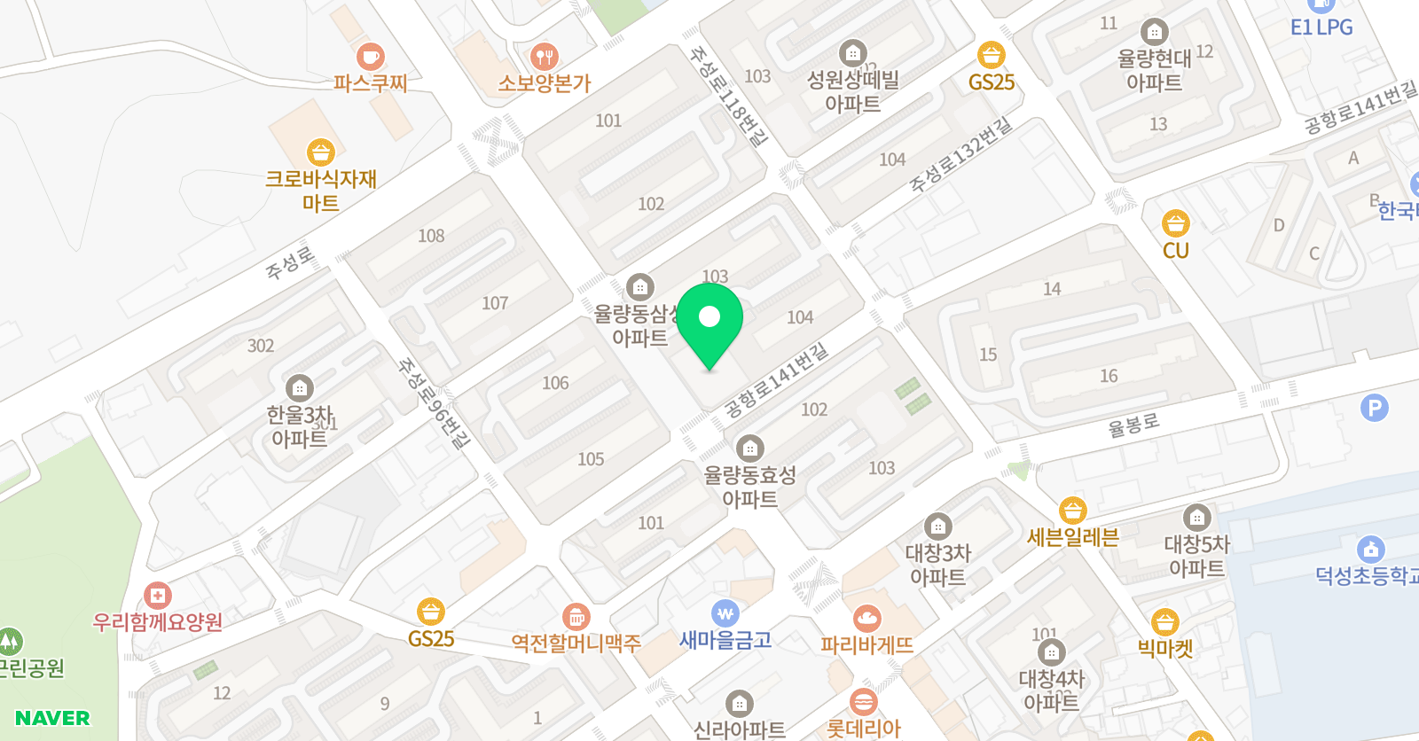3030 영어 율량사천러닝센터 위치