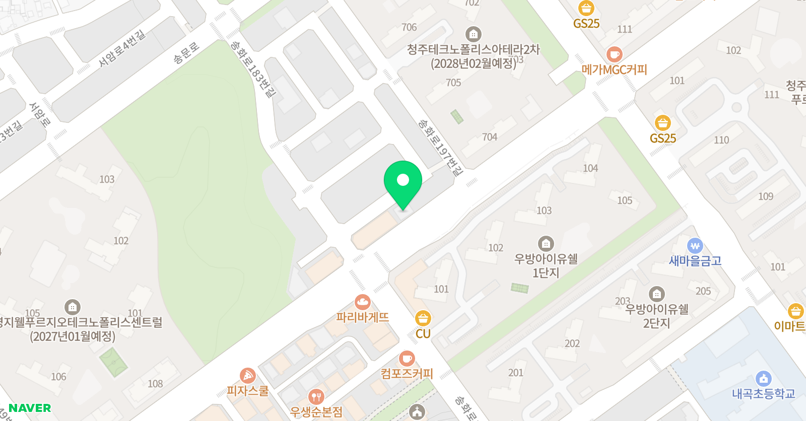 테크노대치M 수학학원 위치