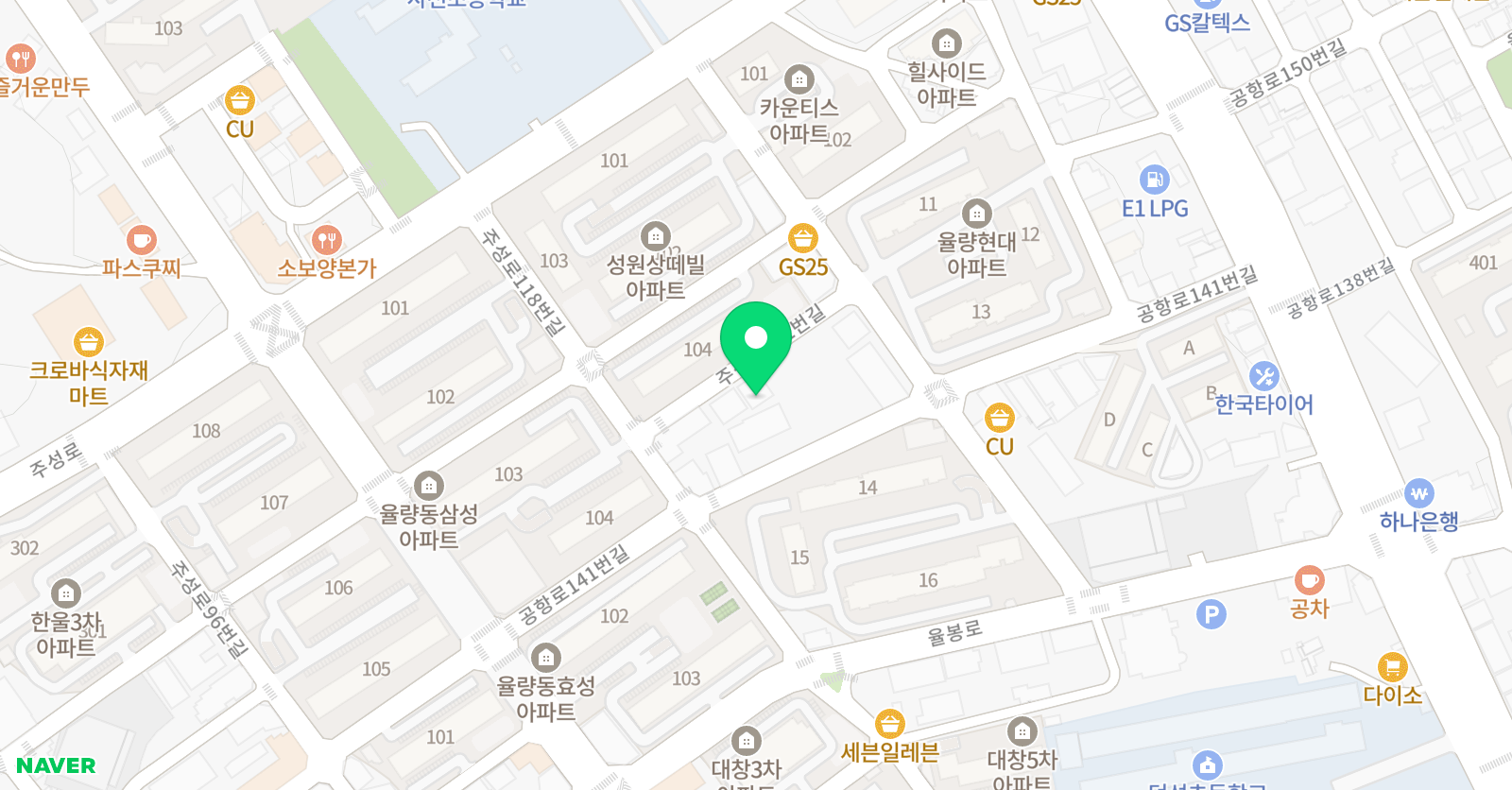 웅진씽크빅 씽크빅 학원 율량센터 위치