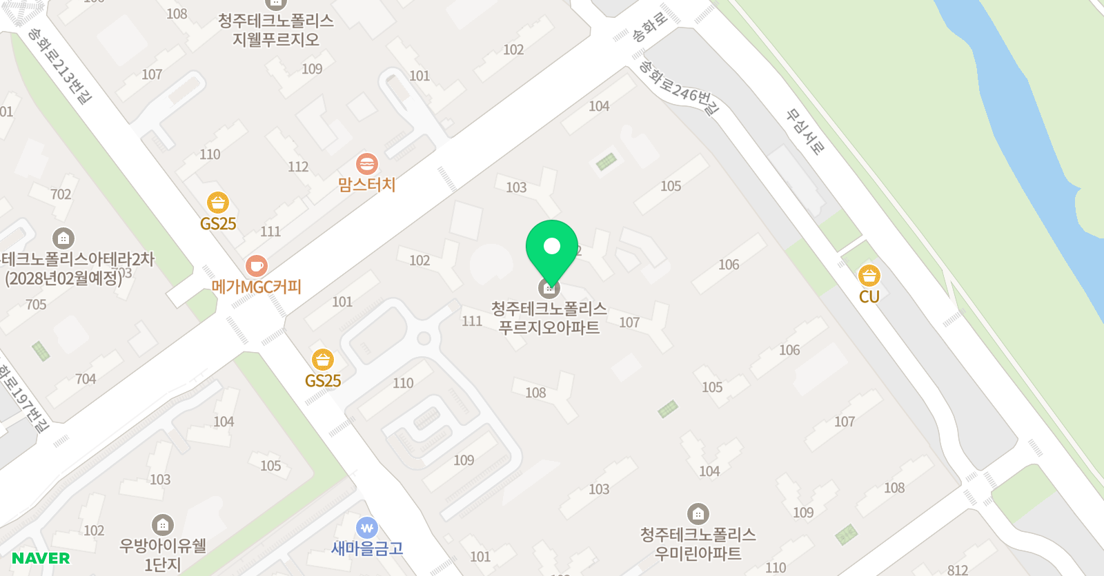 푸르넷 공부방 푸르지오점 위치