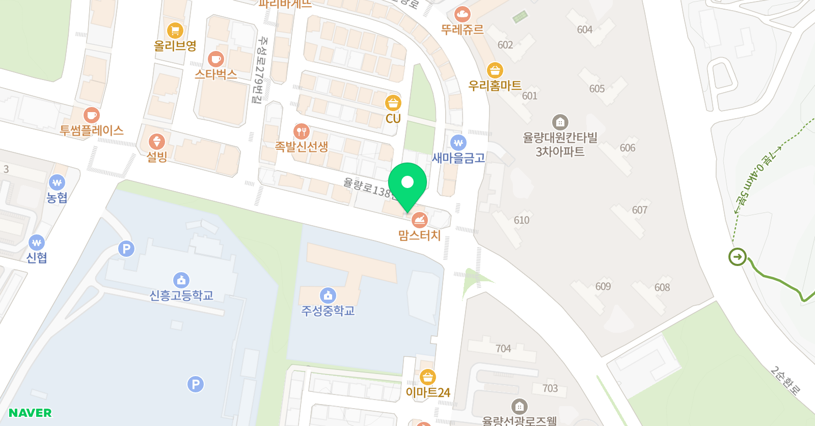한교 수학학원 율량4호점 위치