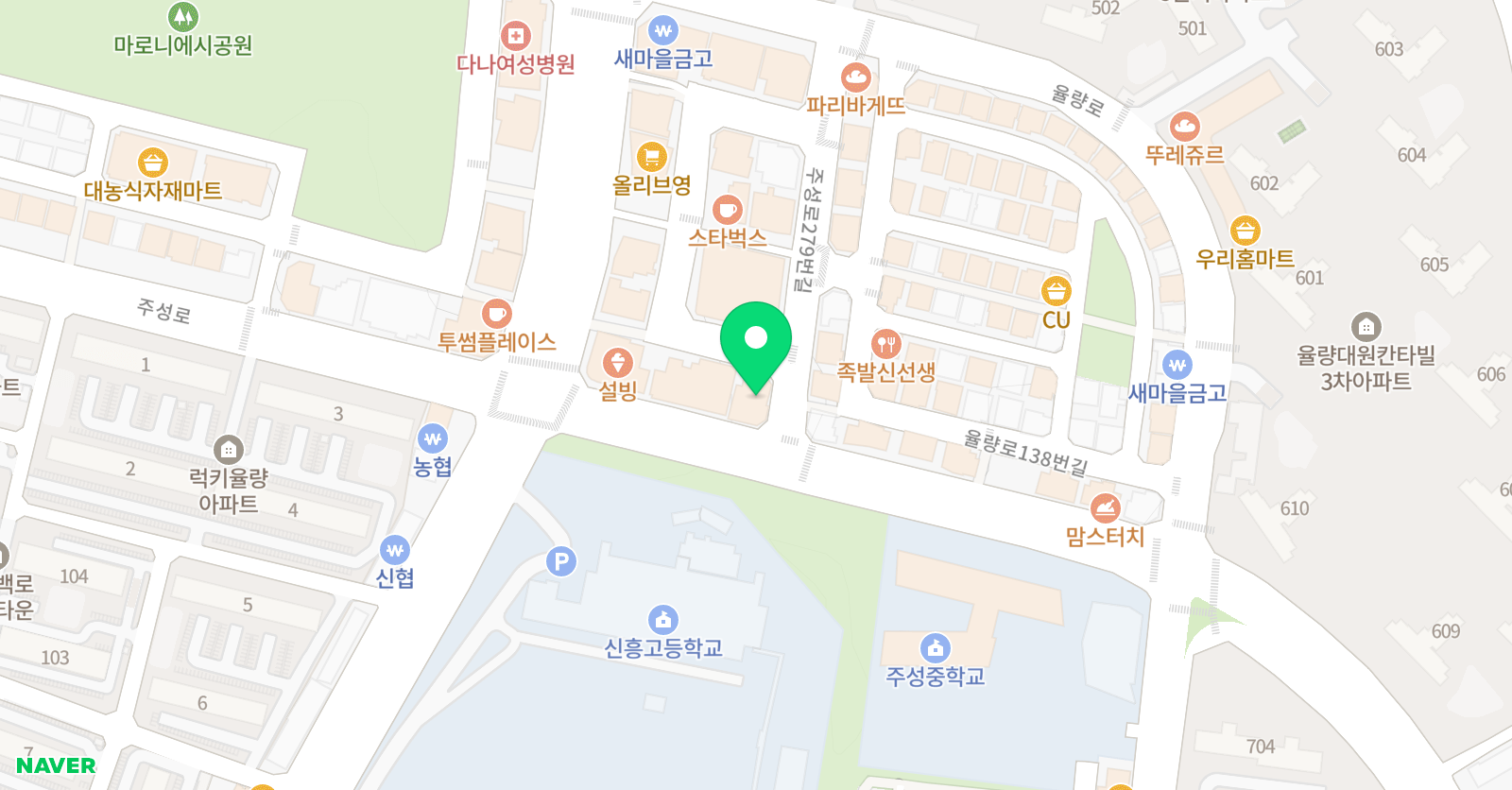 차이랑중국어 율량학원점 위치