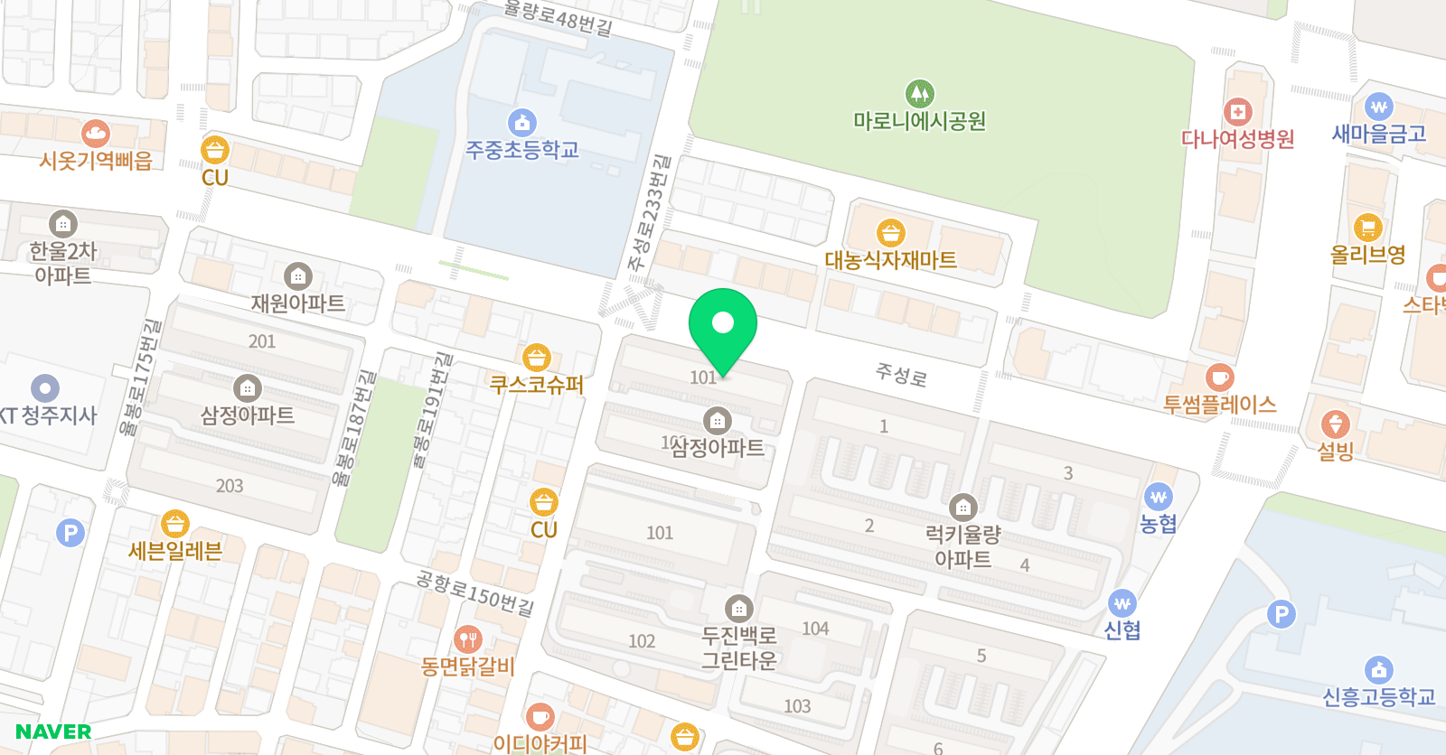 웅진씽크빅 씽크빅 삼정1차 공부방 위치