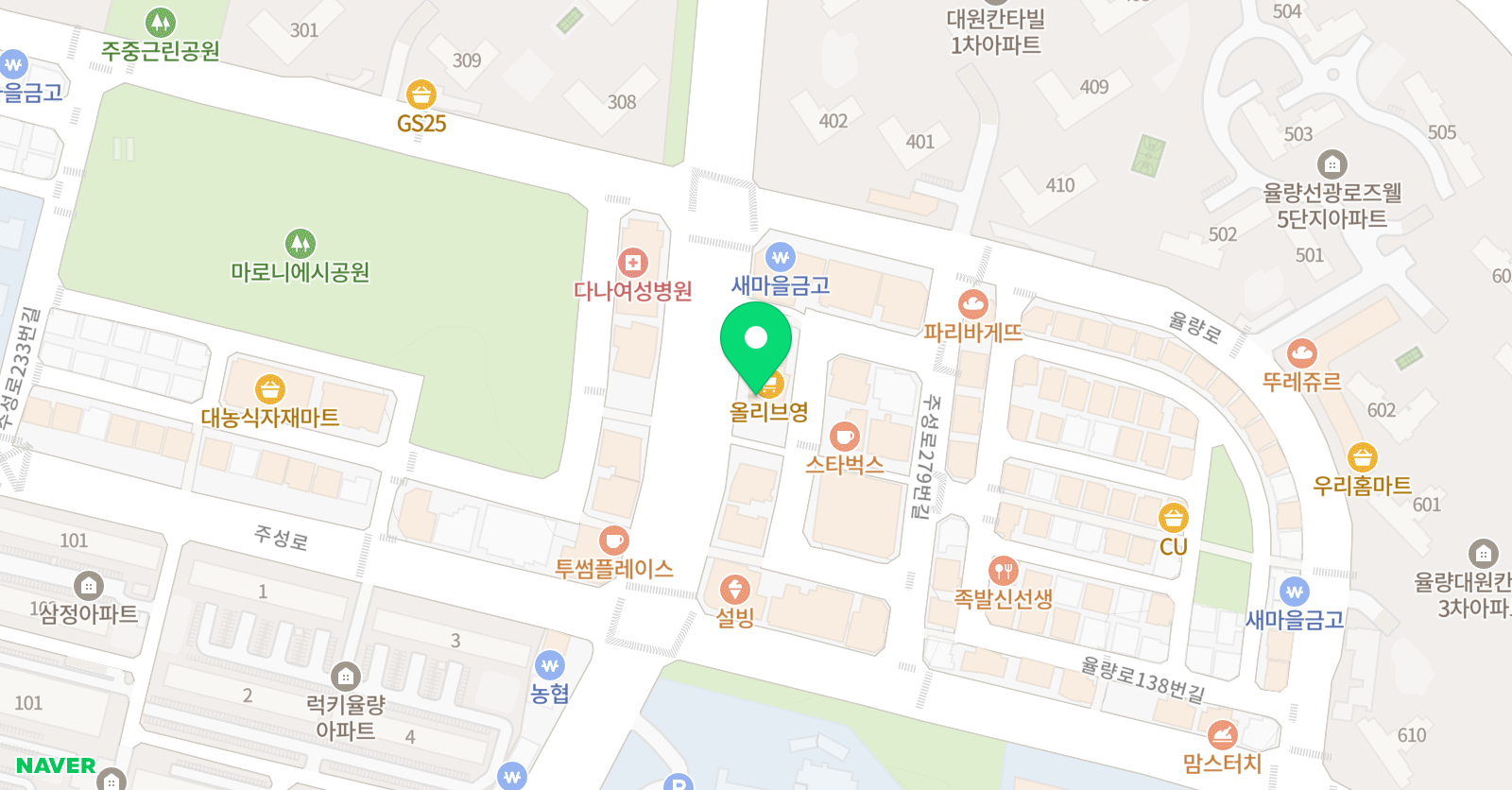 박미숙 수학학원 주성캠퍼스 위치