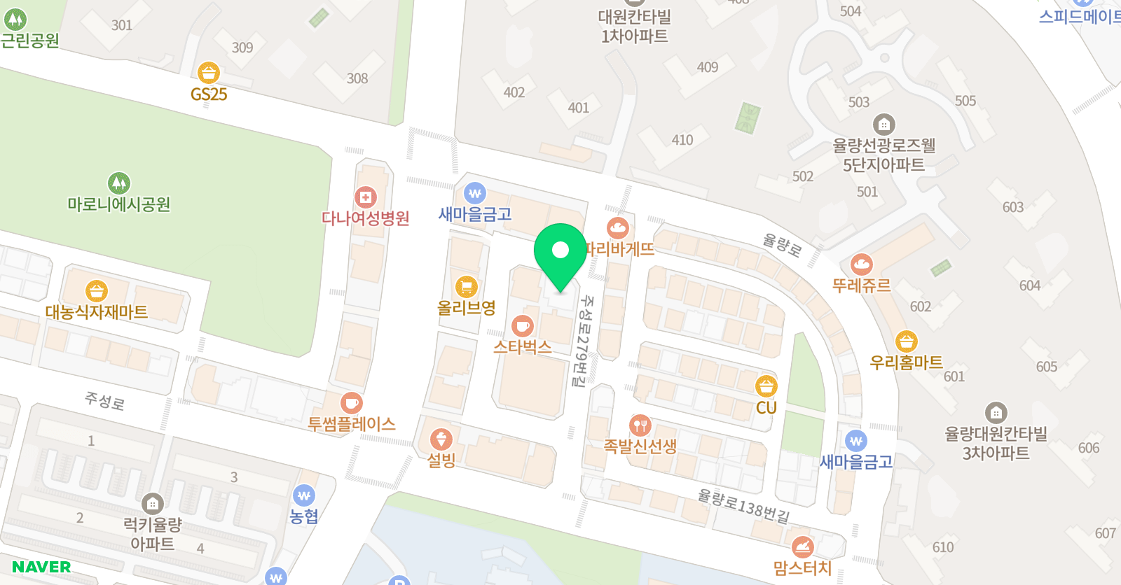 율량 와이즈만 영재교육학원 위치