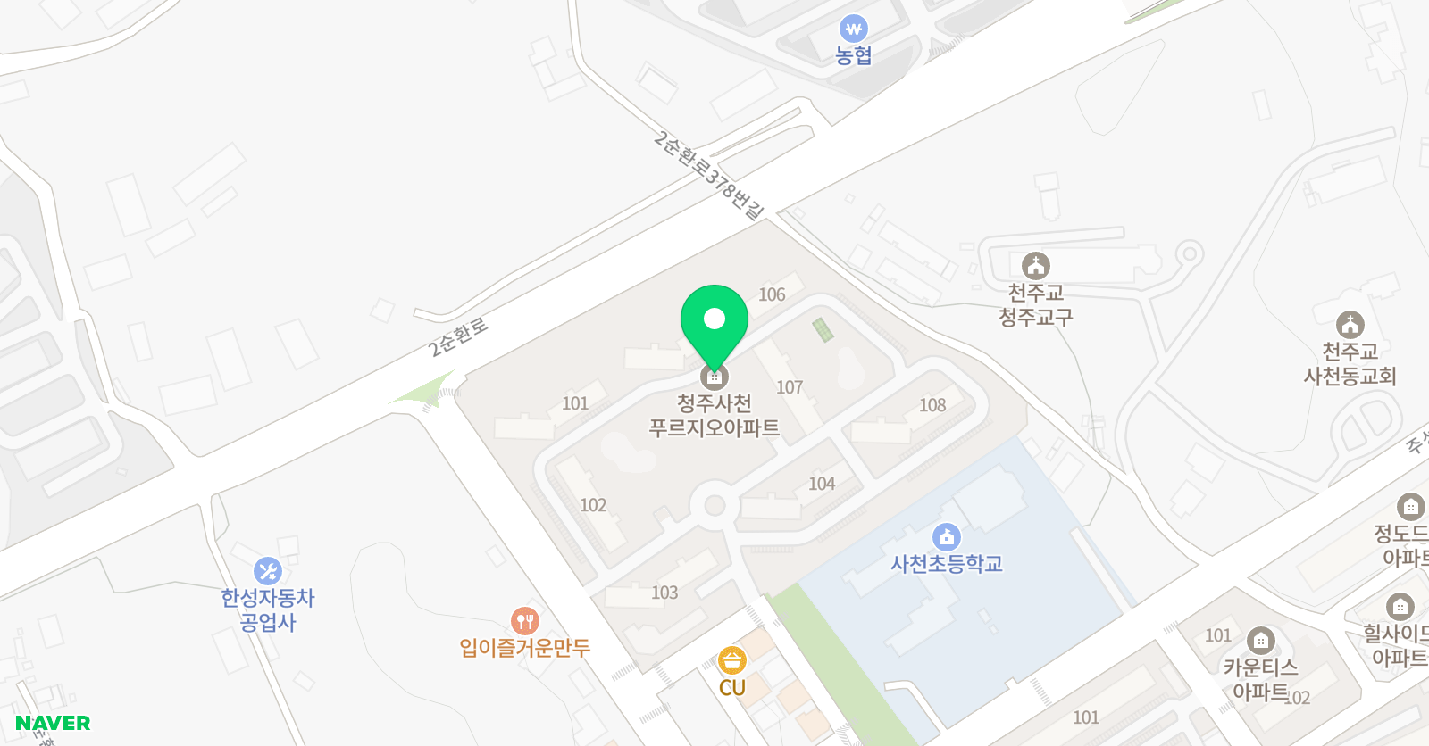푸르넷 공부방 사천푸르지오1호점 위치