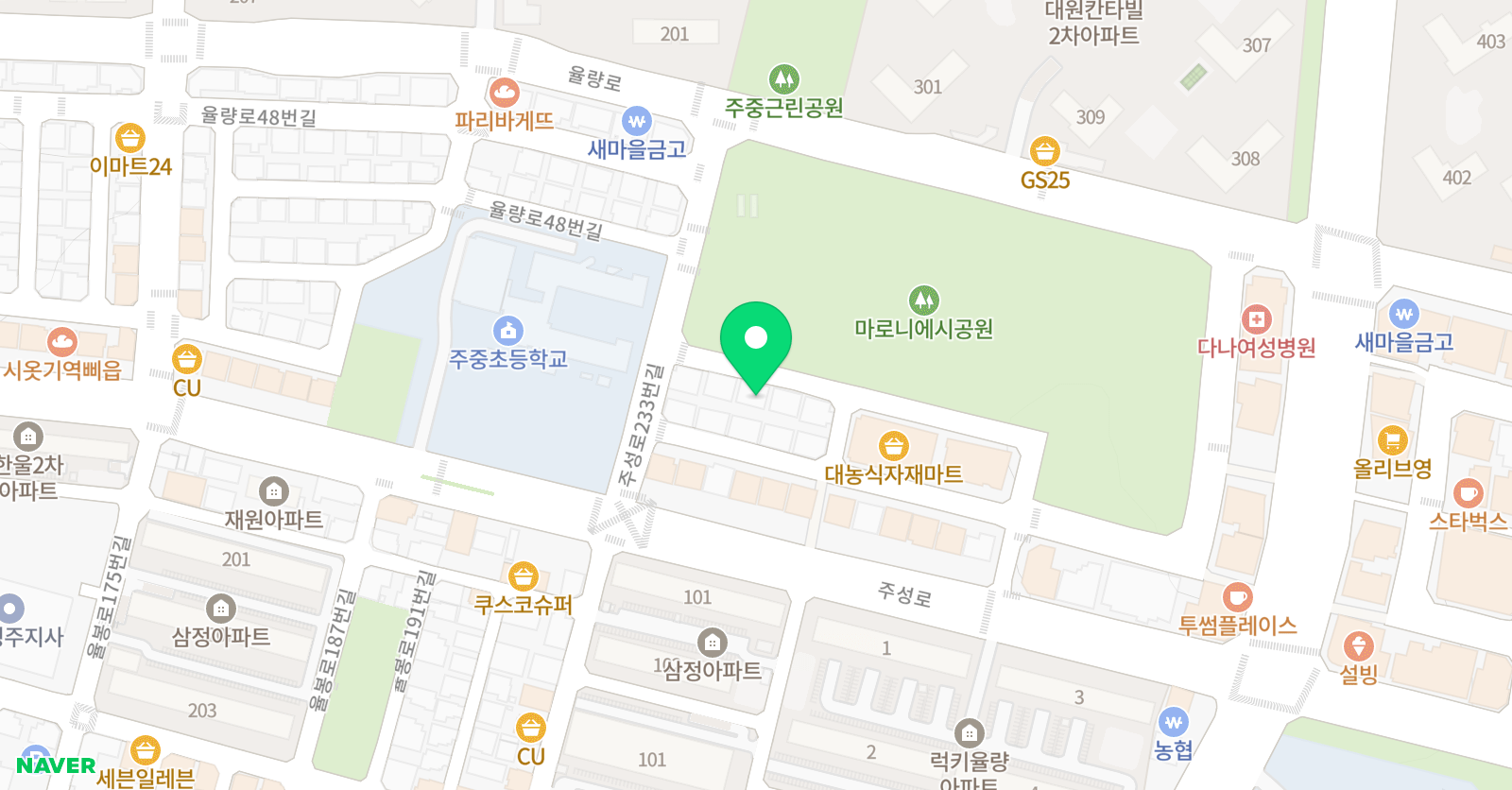 아소비 공부방 청주 주중초점 위치