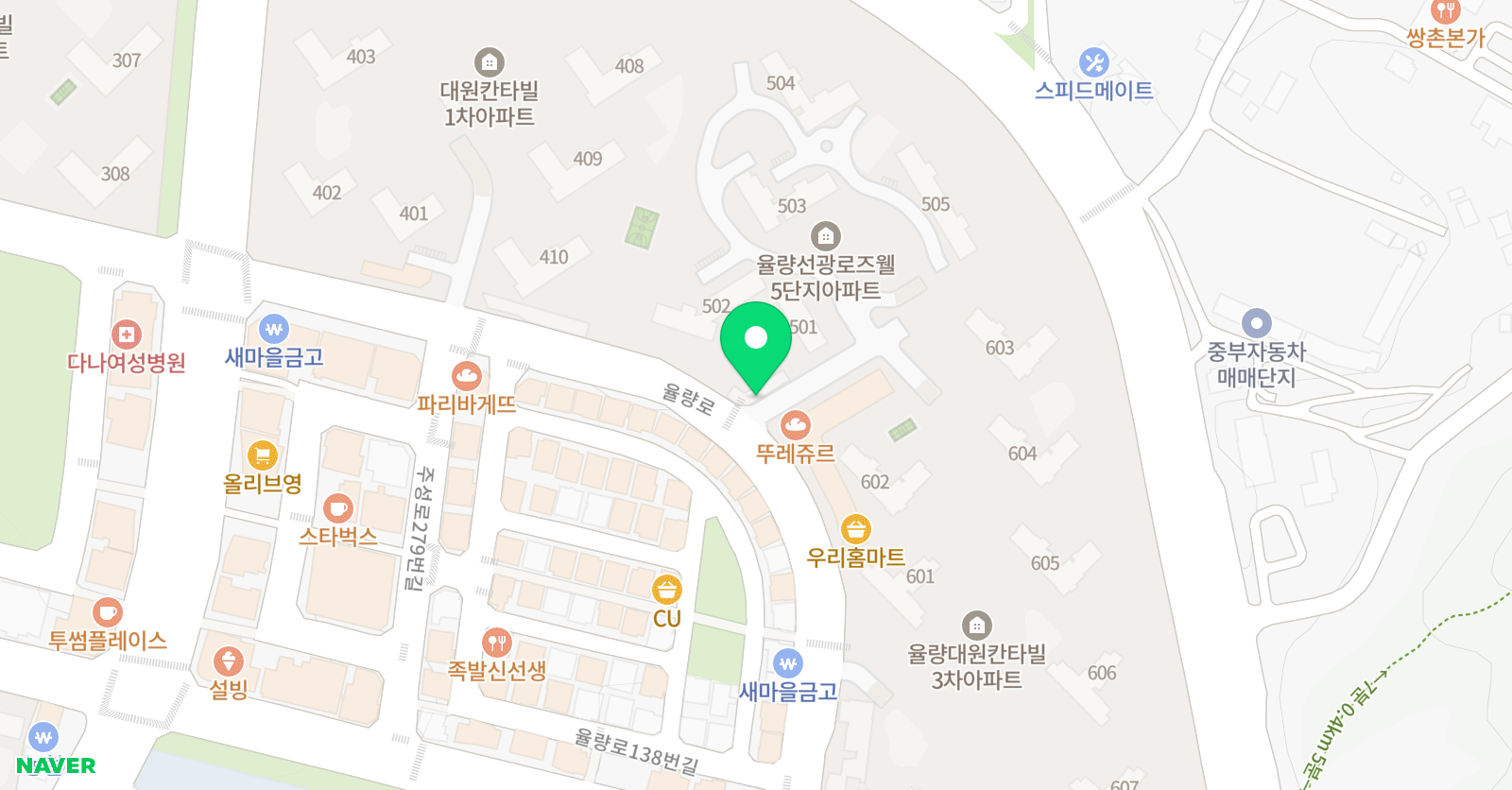 스마트해법 영어 율량점 위치
