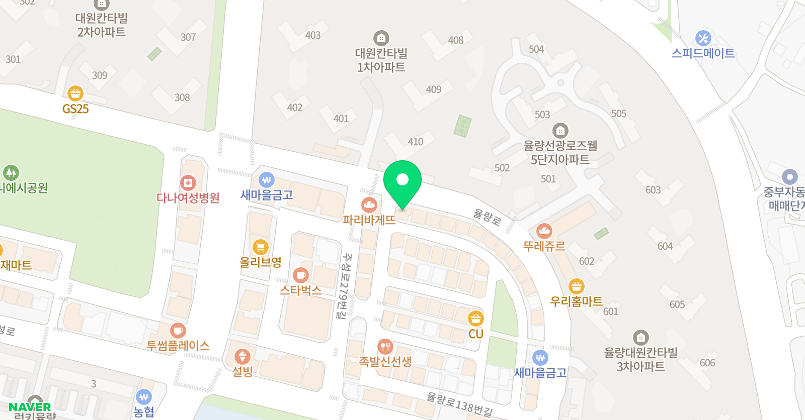 알찬 영수학원 위치