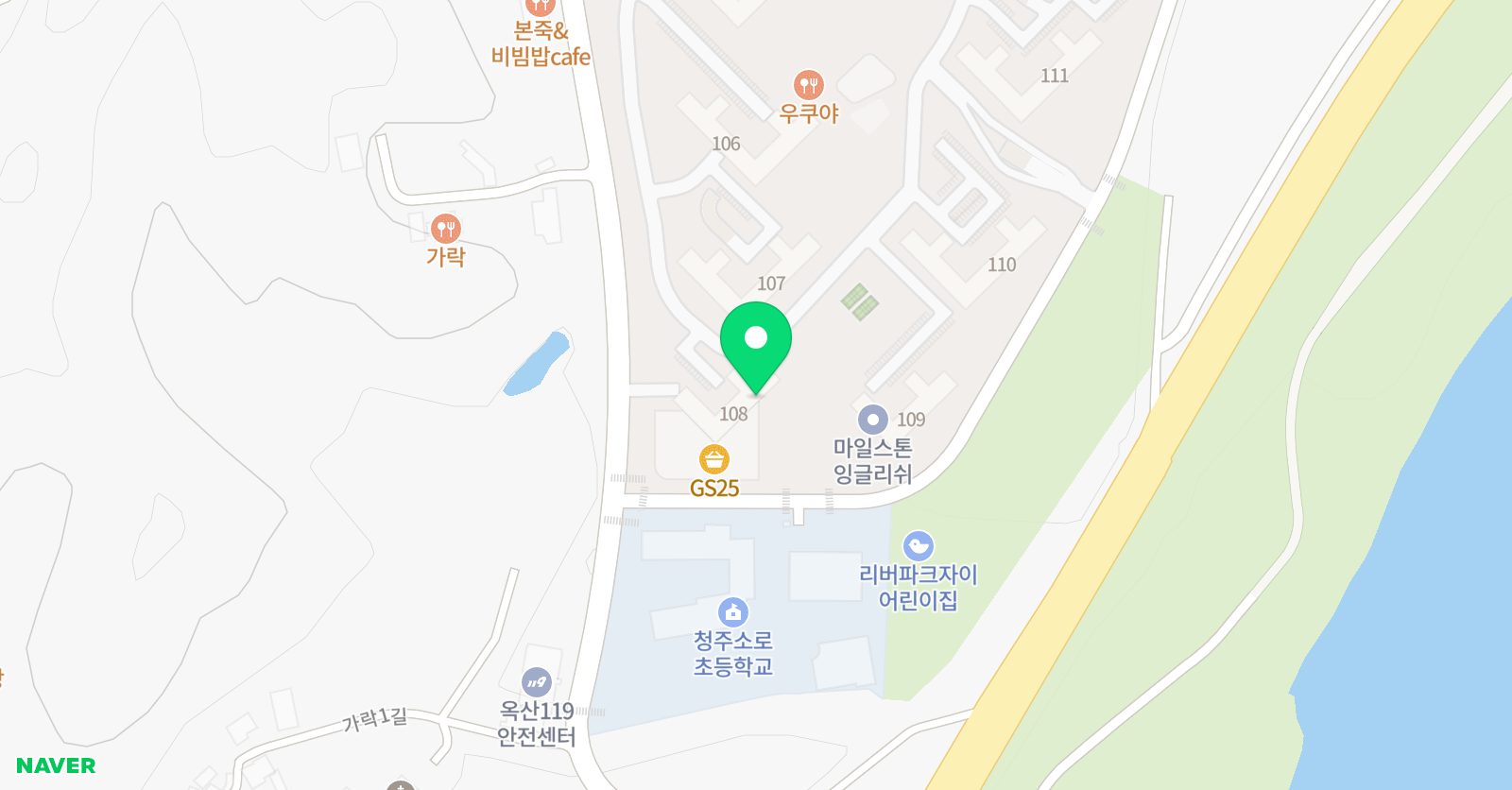 푸르넷 공부방 청주리버파크자이 위치