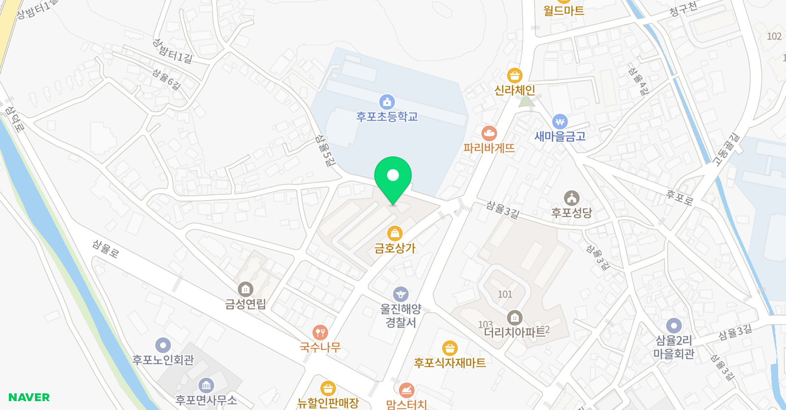 GnB 영어학원 후포캠퍼스 위치