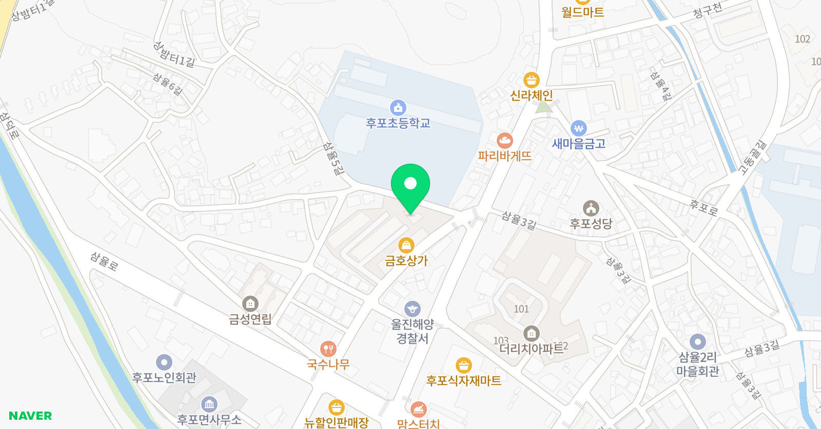 한샘 학원 위치