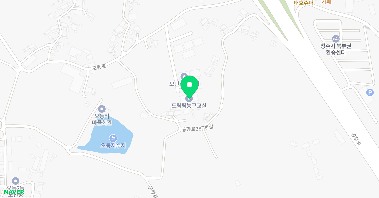 드림팀 농구교실 율량/오창점 위치