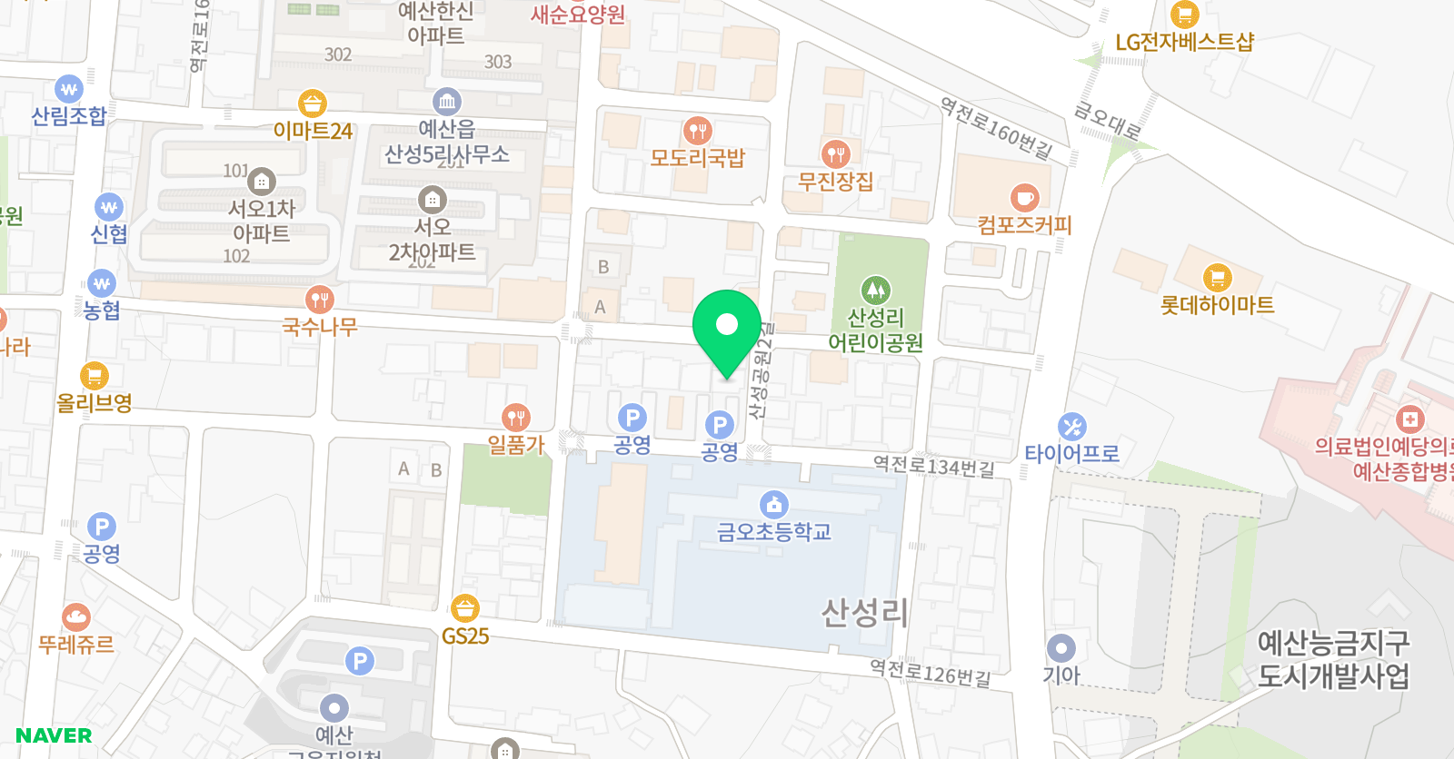 리드인 독서중심 국어학원 예산점 위치