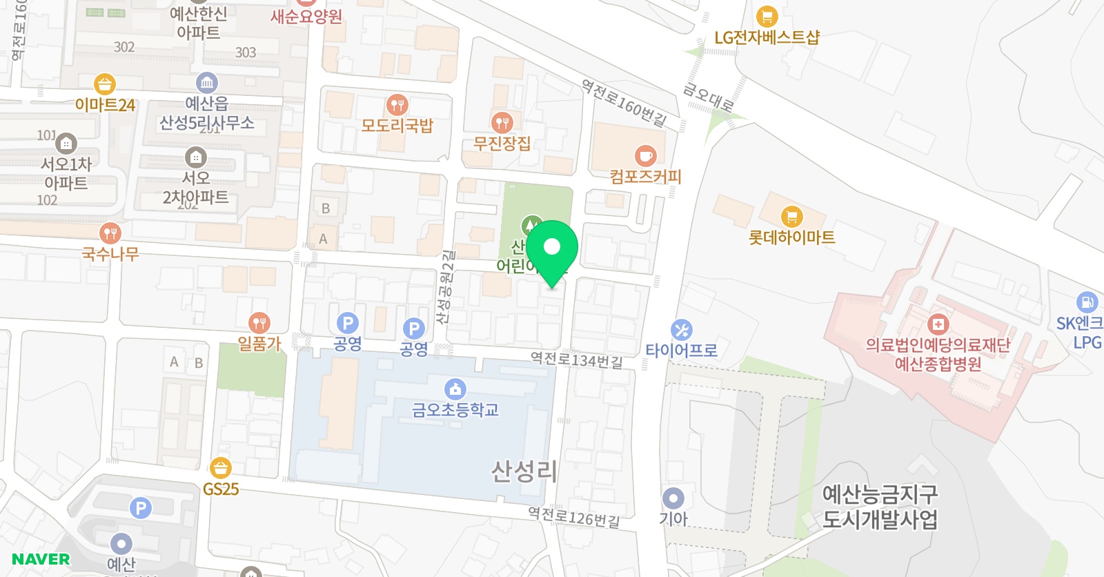 늘오름 학원 위치