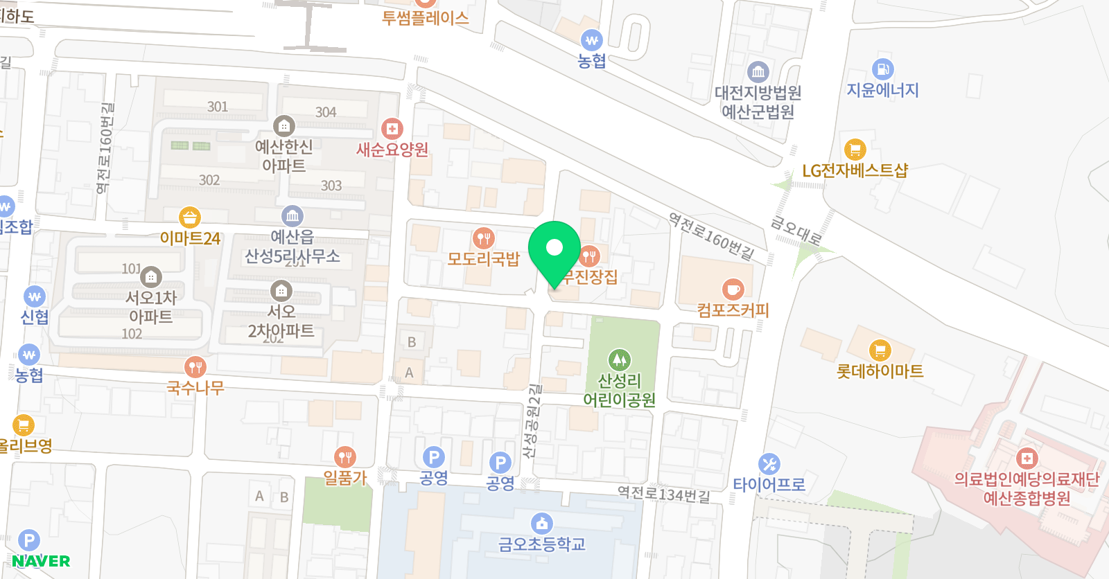 솔루니 논술교습소 예산점 위치