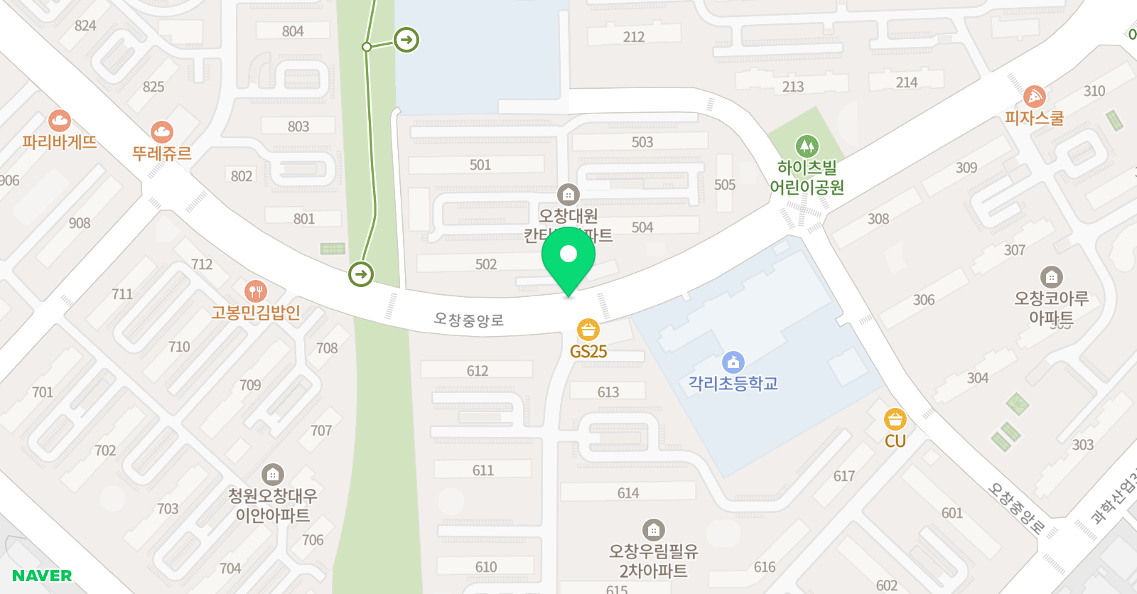 청용 태권도장 위치