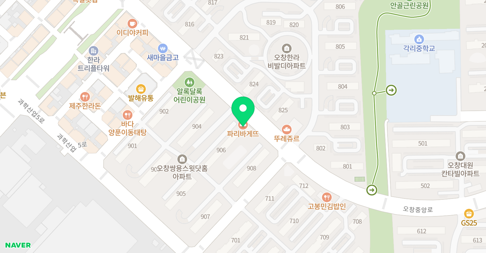 오창프라임 학원 위치