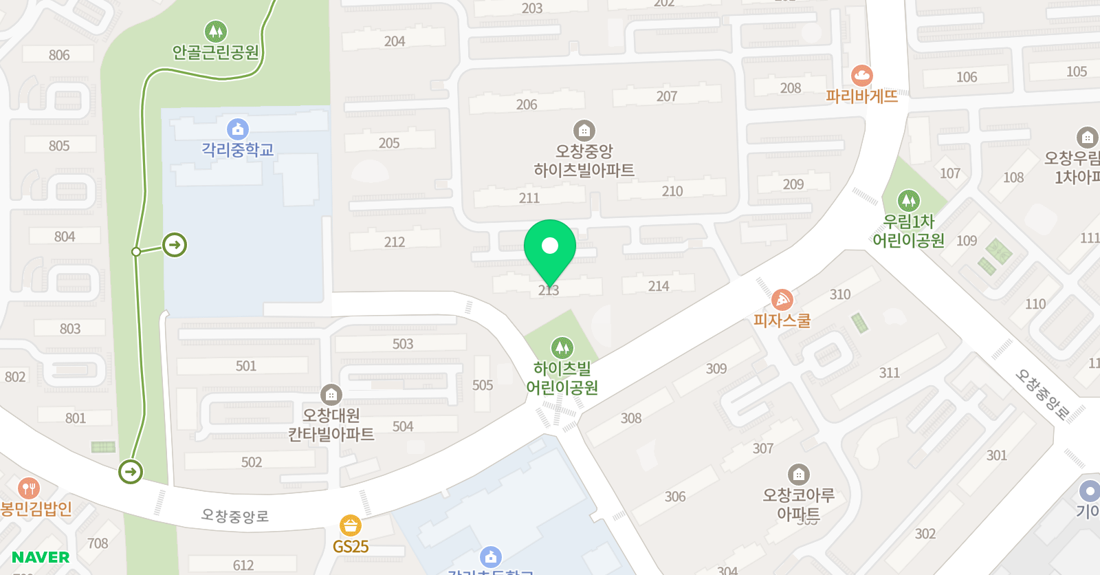 하이클래스 학원 위치