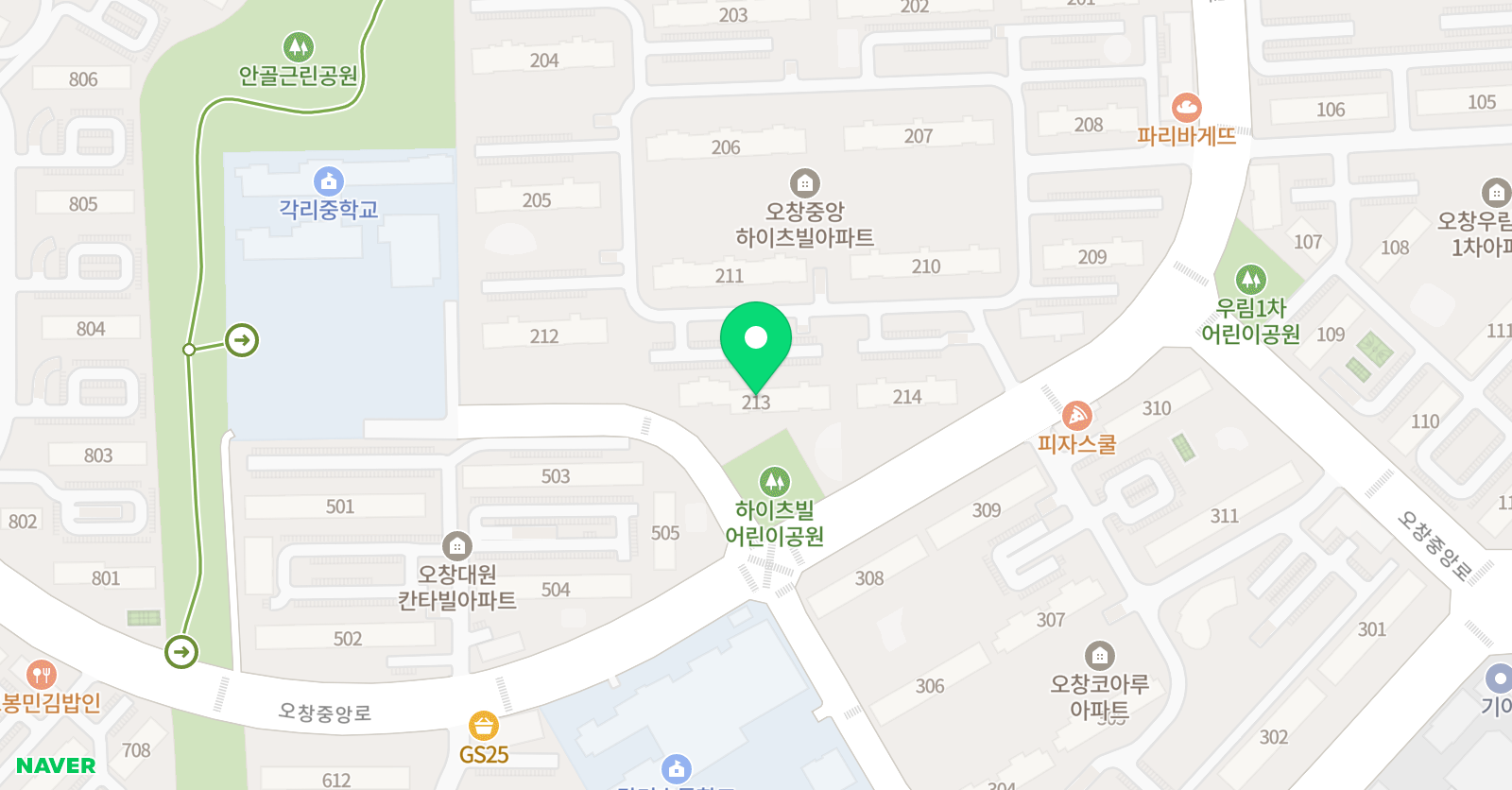 관인중앙 음악학원 위치